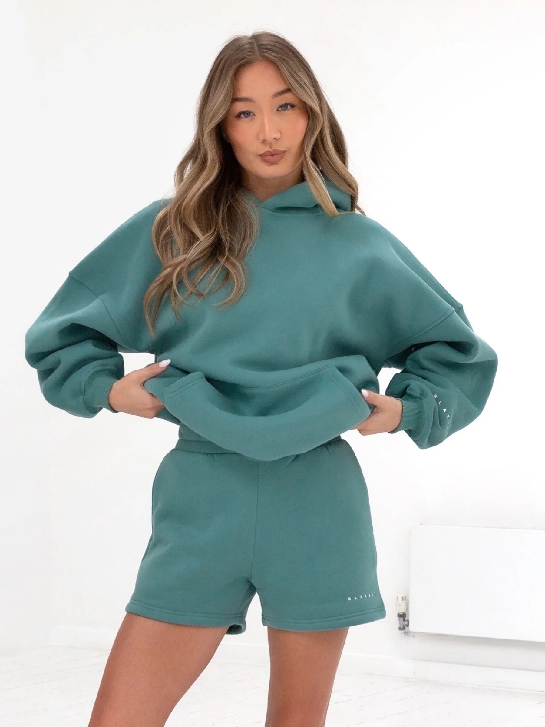 Isabel Oversized Hoodie - Dusty Teal - Prinboxs