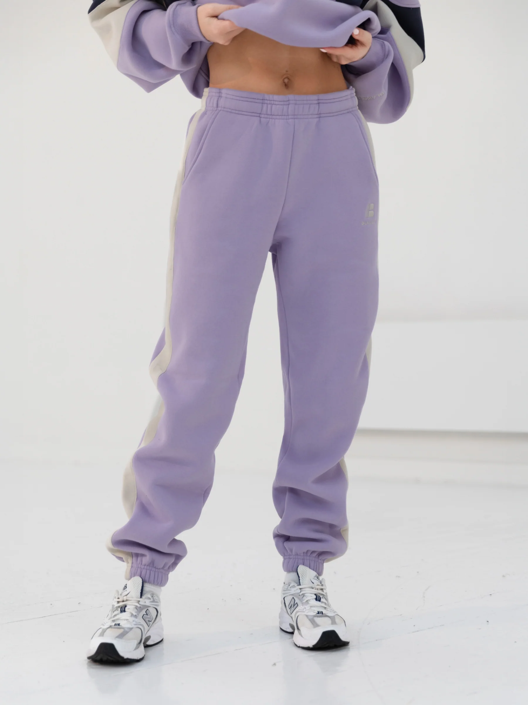 Panel Sweatpants - Violet - Prinboxs