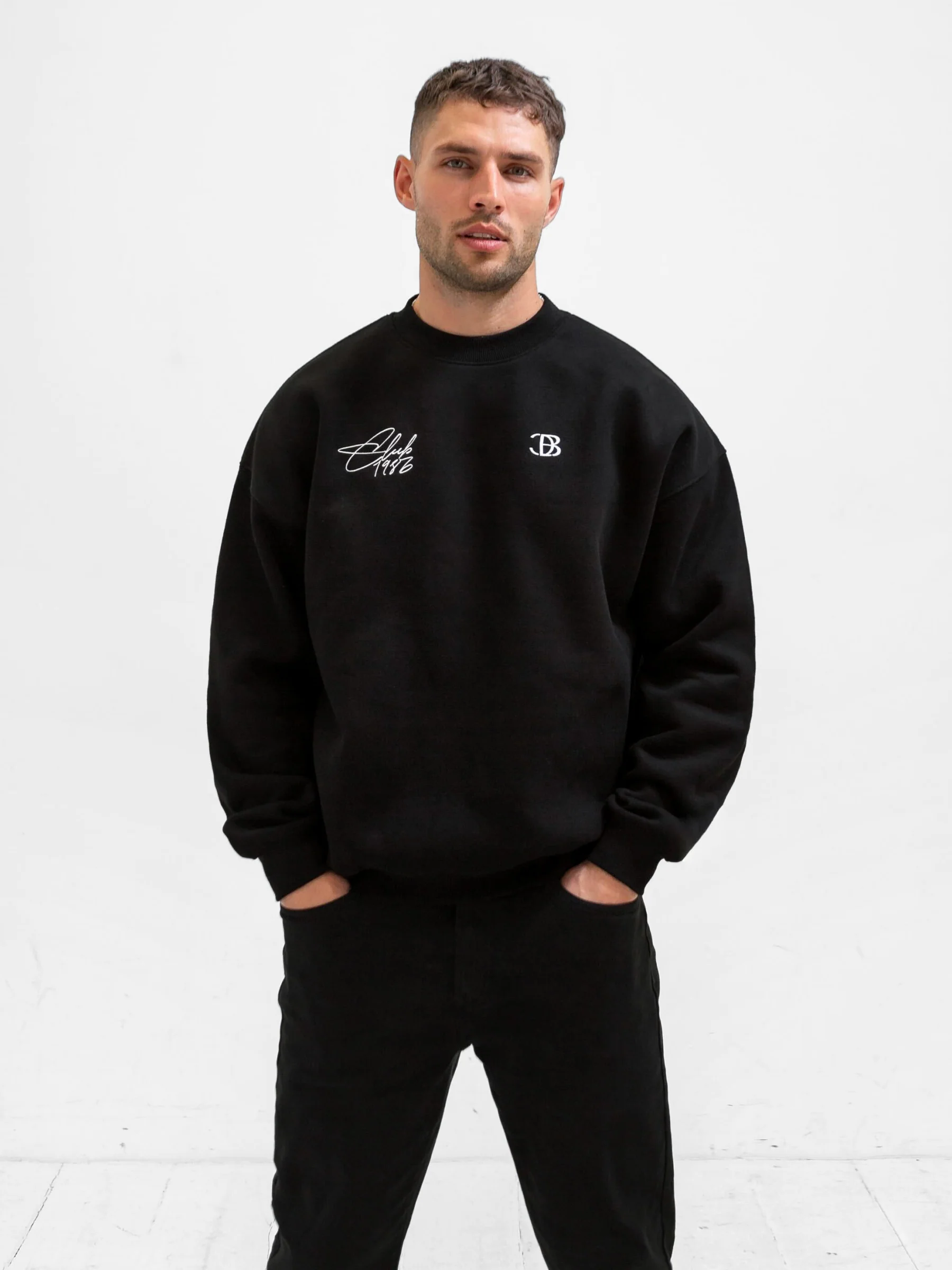 Club Relaxed Jumper - Black - Prinboxs