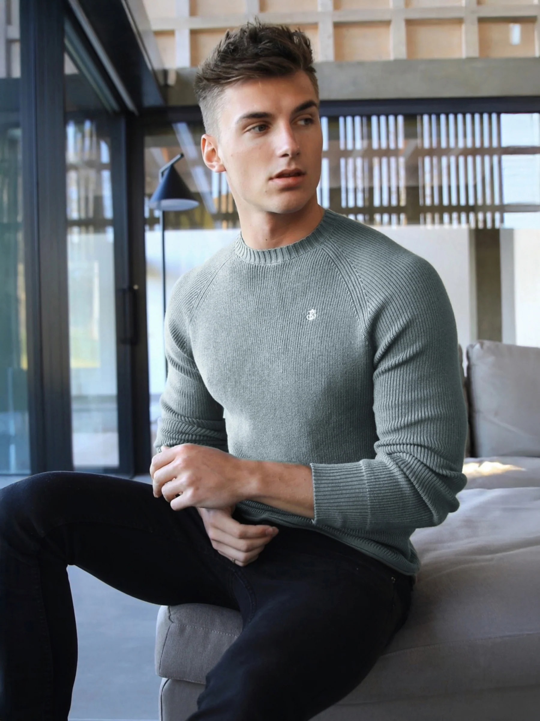 Olton Knit Jumper - Light Blue - Prinboxs
