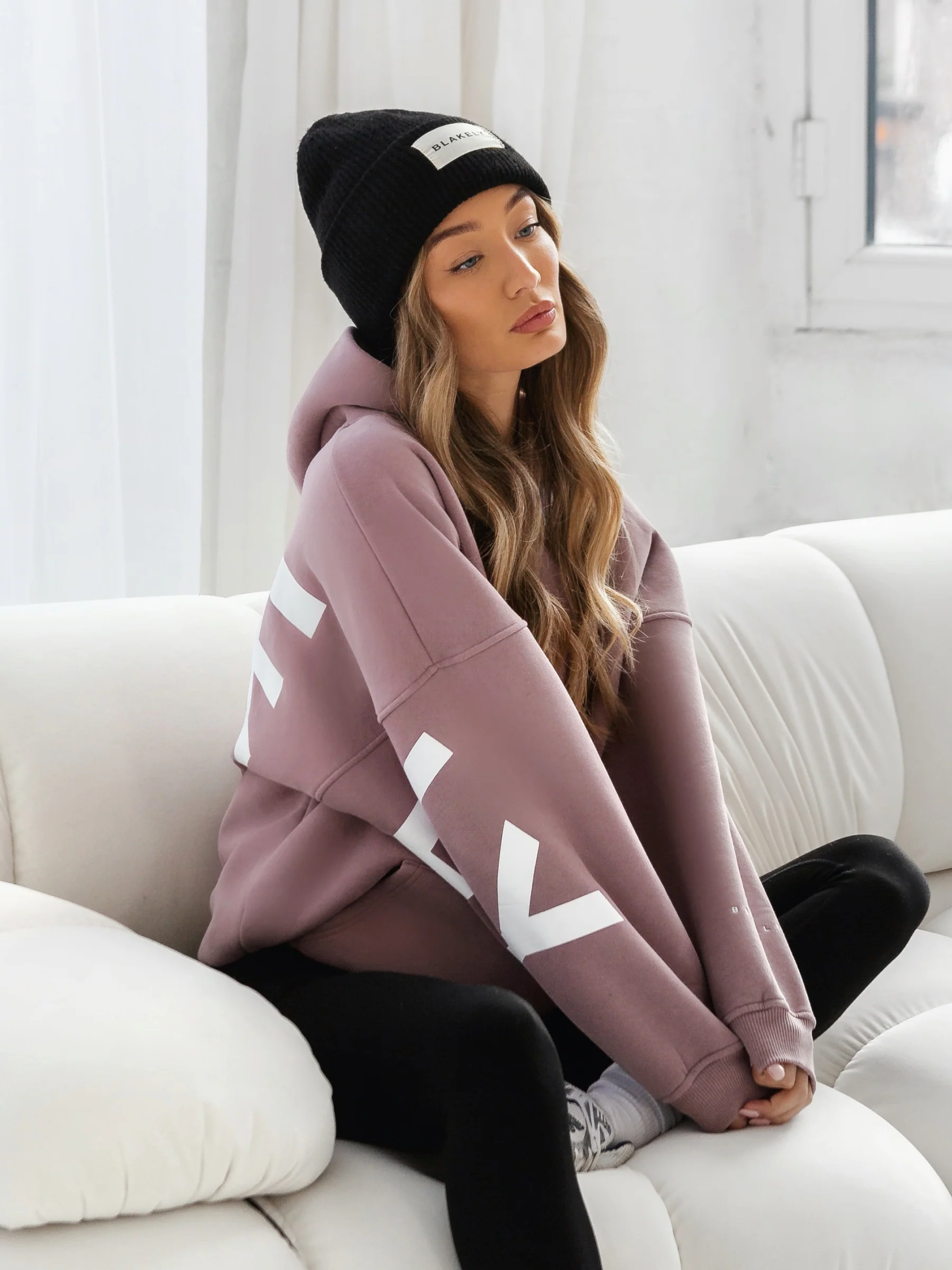 Isabel Oversized Hoodie - Dusty Pink - Prinboxs