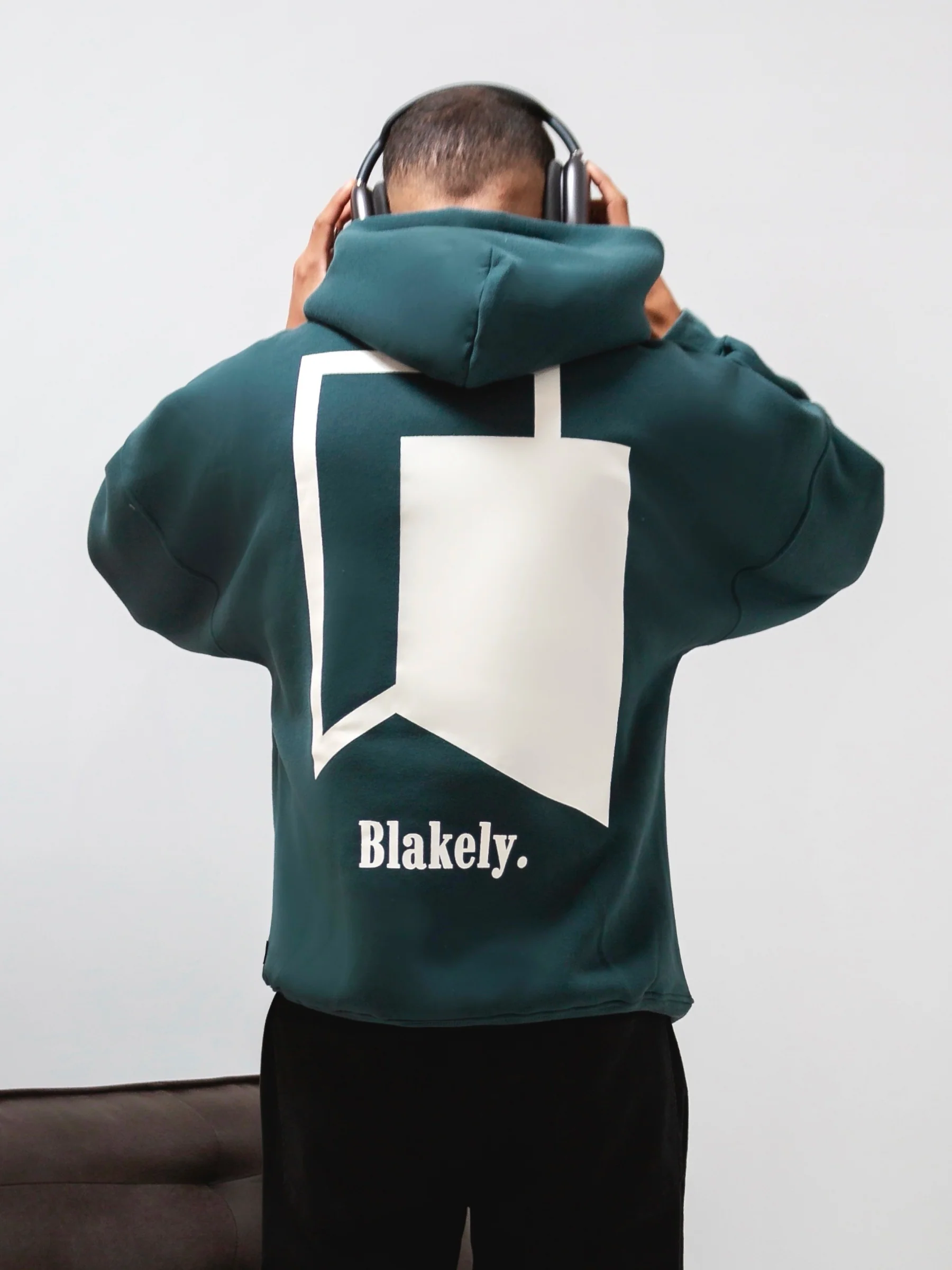 Revolve Relaxed Hoodie - Teal Green - Prinboxs