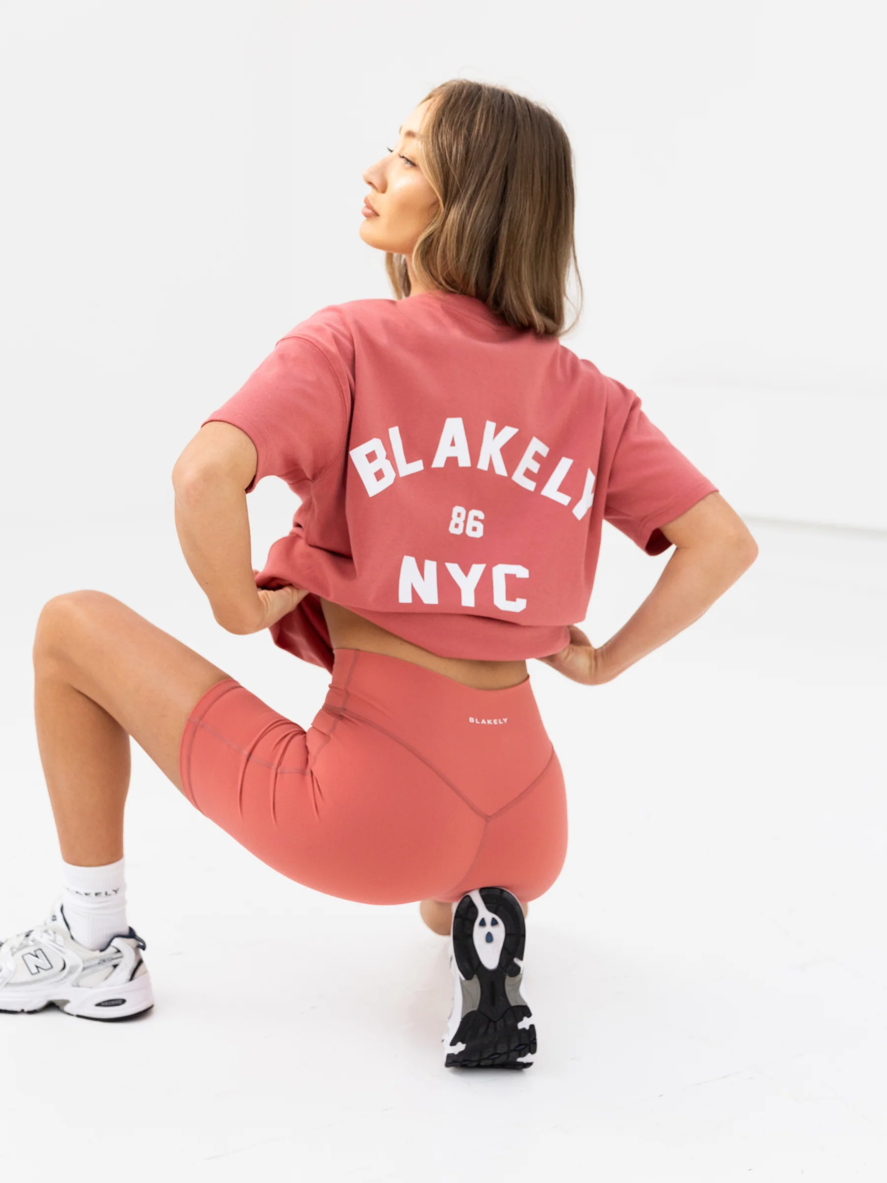 NYC Oversized T-Shirt - Sunrise Coral - Prinboxs