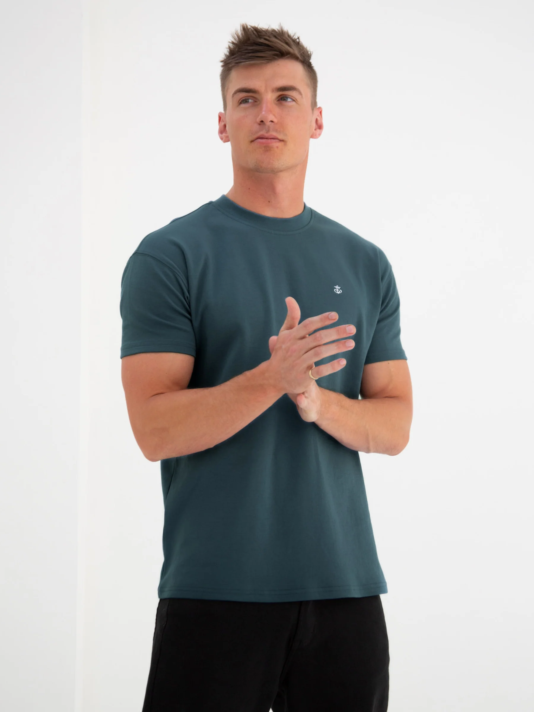 Anchor Relaxed T-Shirt - Teal Green - Prinboxs