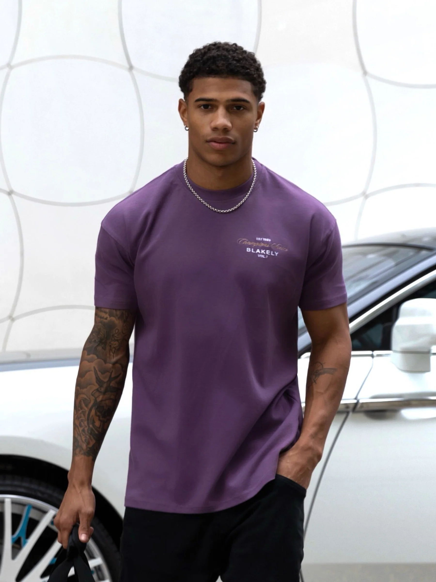 Legacy Relaxed T-Shirt - Mid Purple - Prinboxs