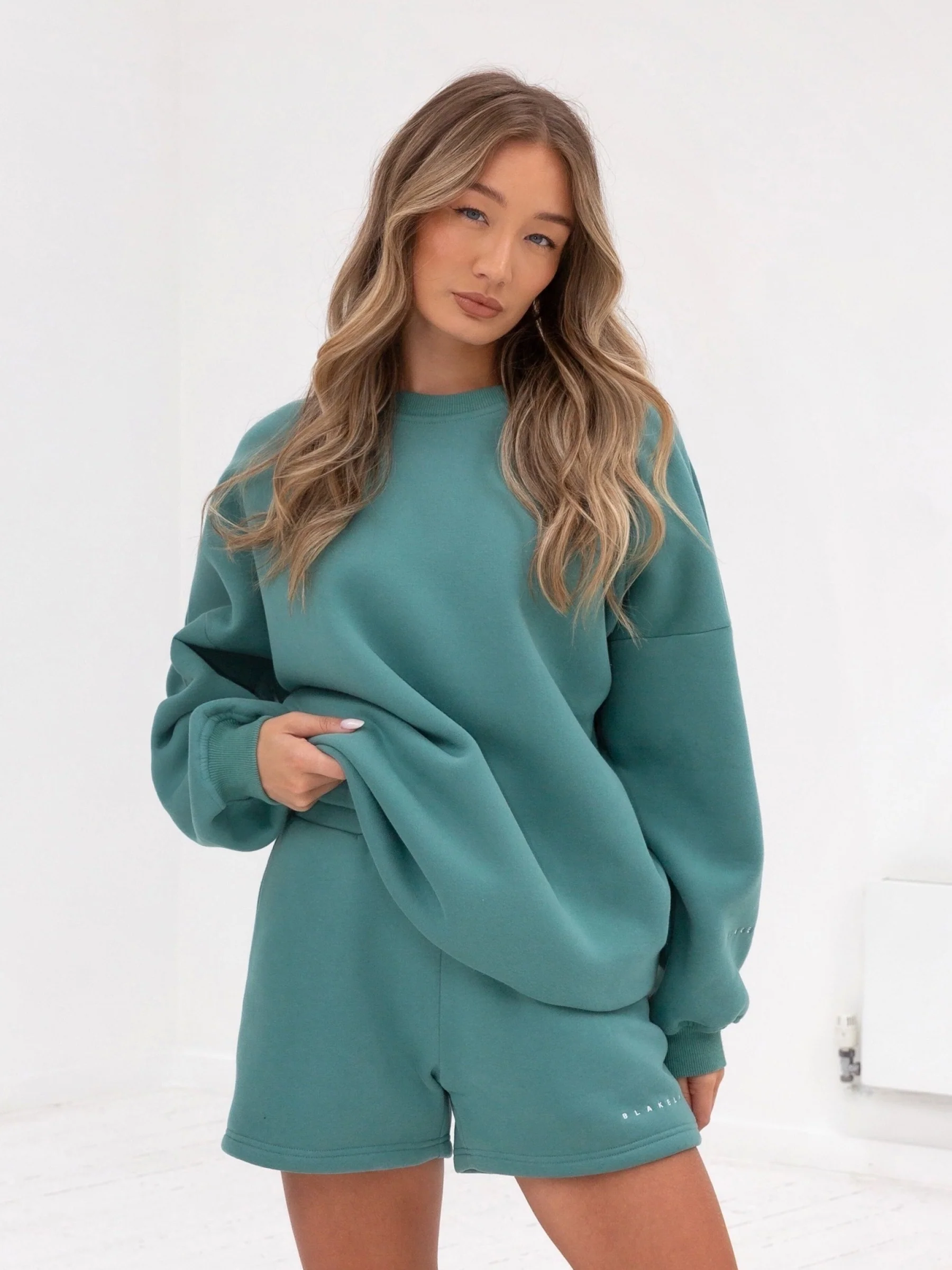 Isabel Oversized Jumper - Dusty Teal - Prinboxs