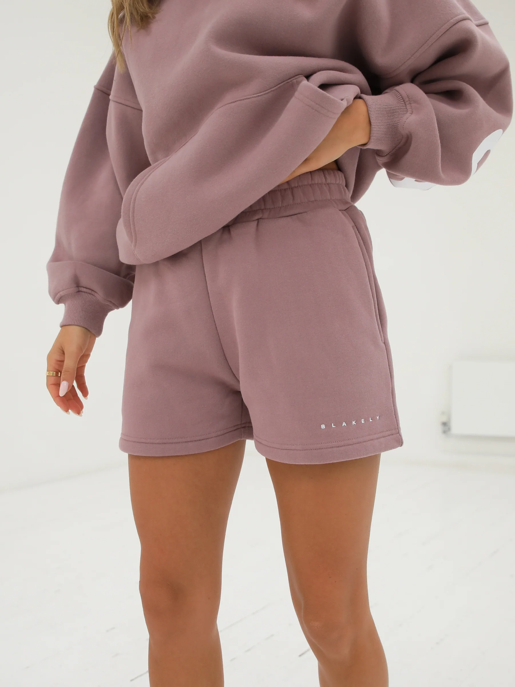 Isabel Jogger Shorts - Dusty Pink - Prinboxs