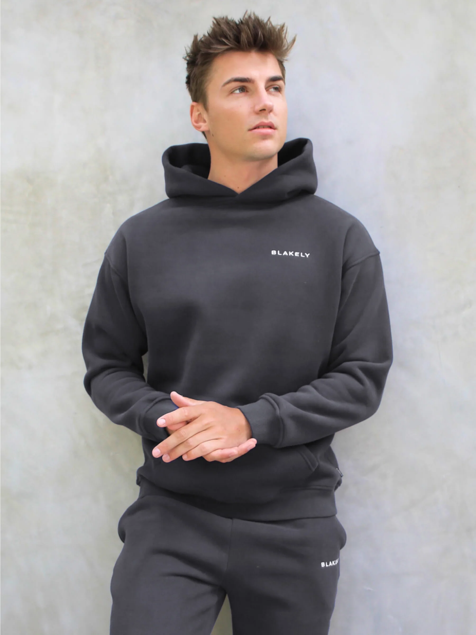 Series Relaxed Hoodie - Charcoal - Prinboxs