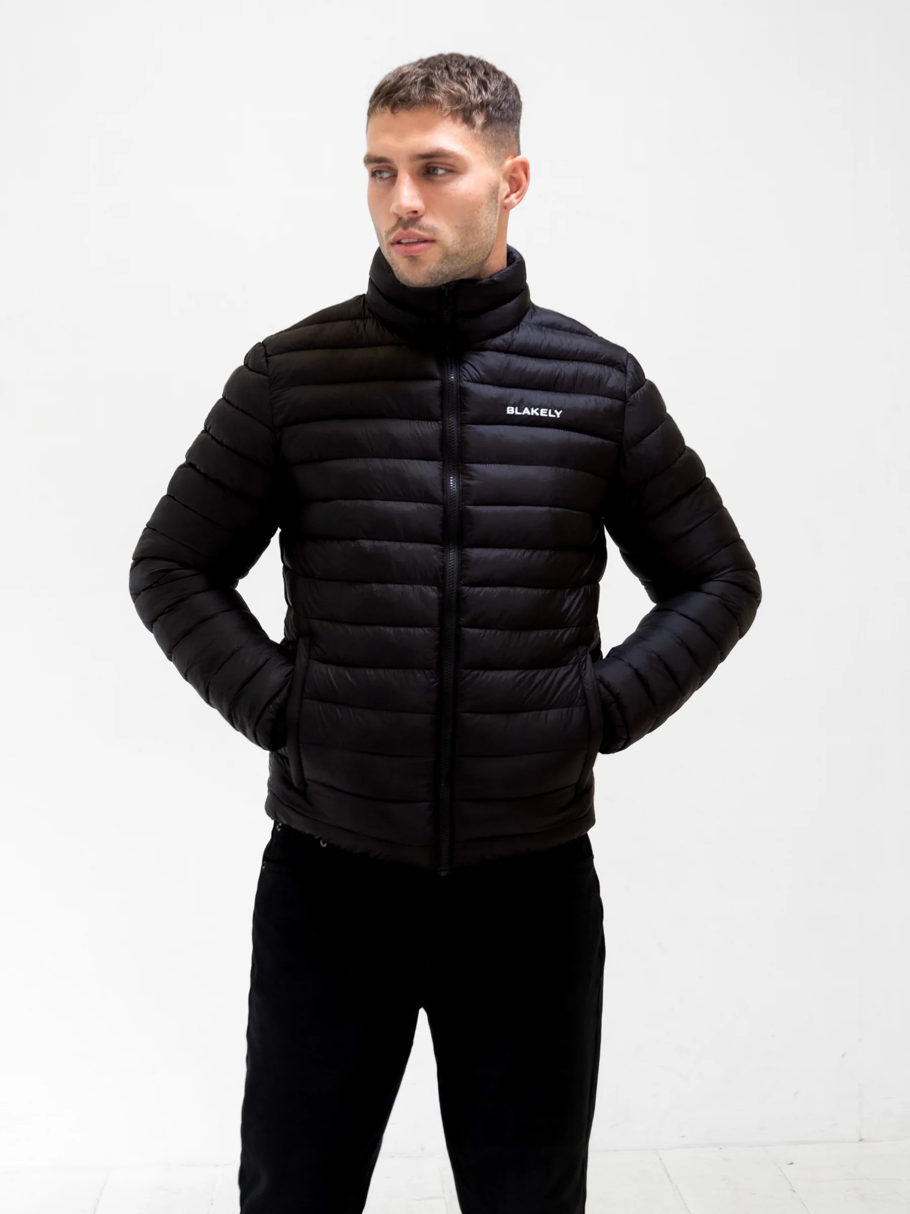 Lucas Lightweight Puffer Jacket - Black - Prinboxs