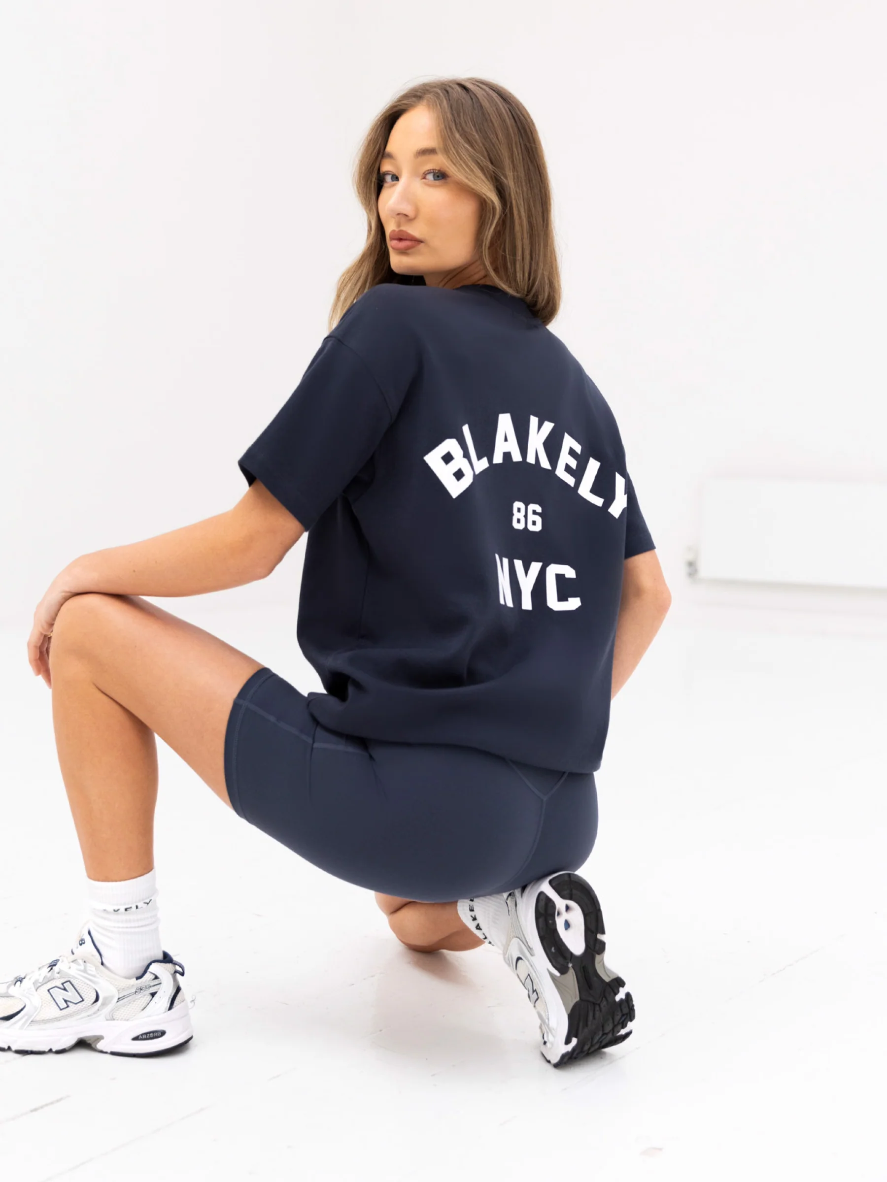 NYC Oversized T-Shirt - True Navy - Prinboxs