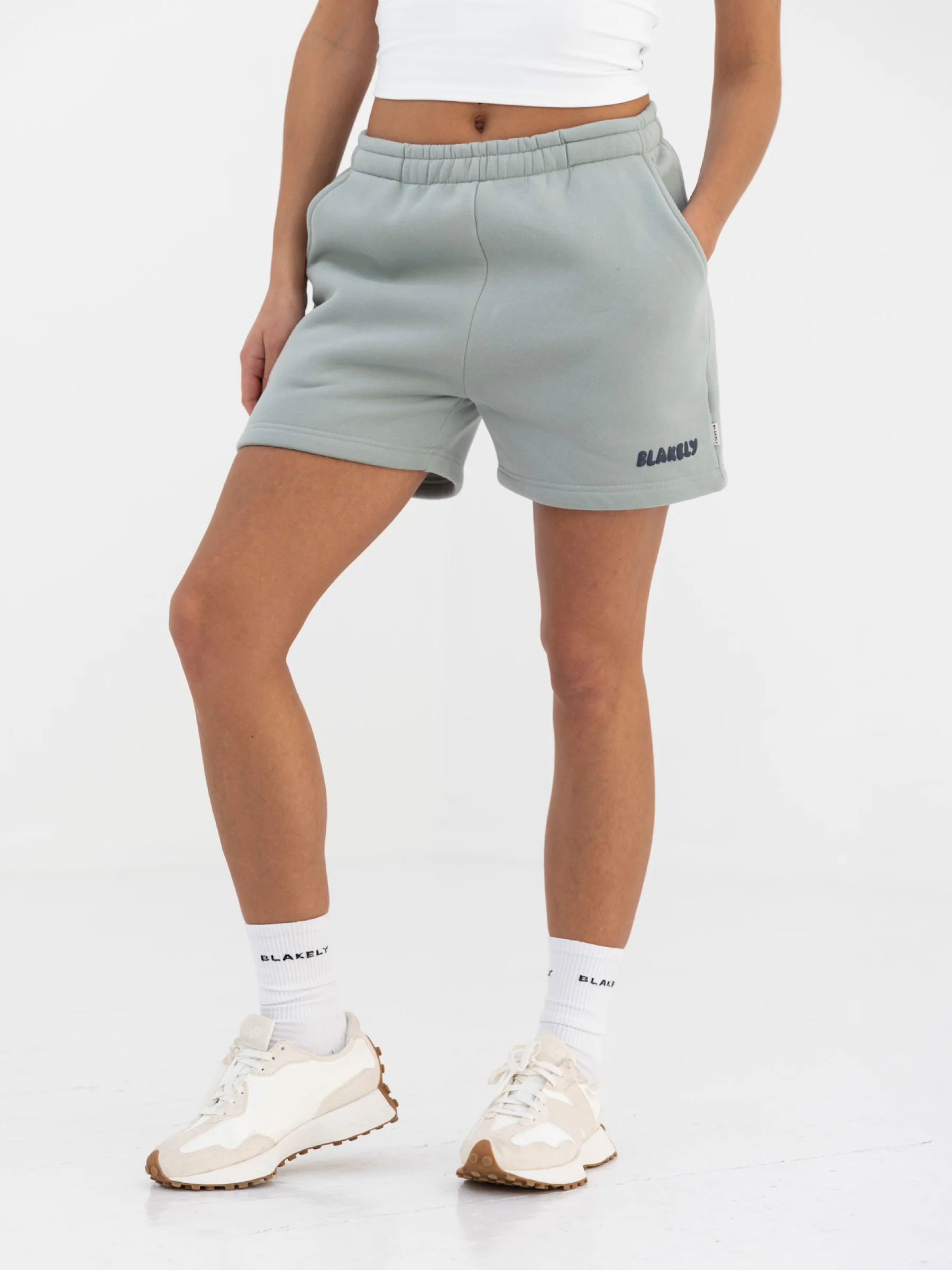 Cloud Print Jogger Shorts - Mineral Blue - Prinboxs