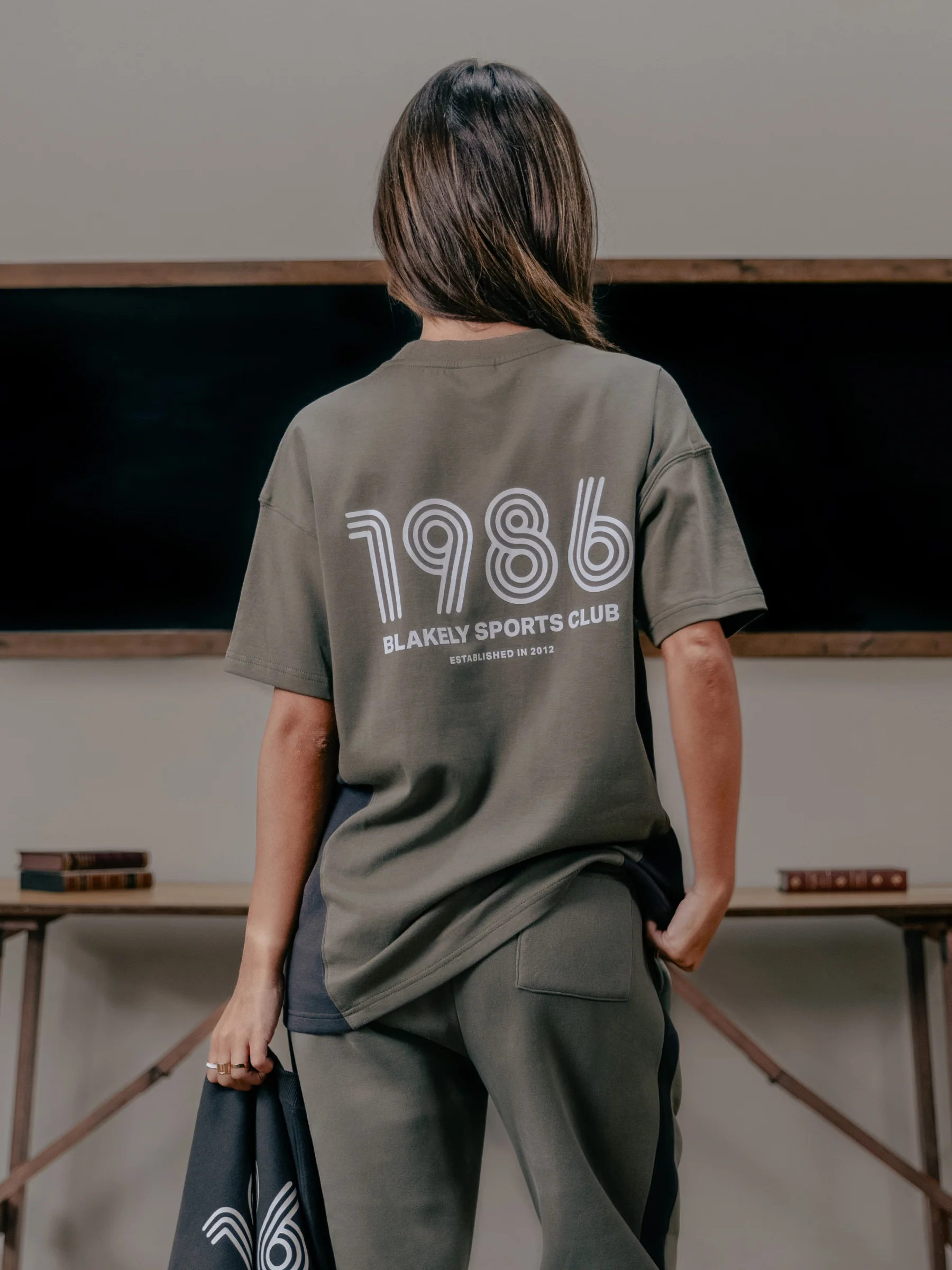 Panel Oversized T-Shirt - Safari Green - Prinboxs