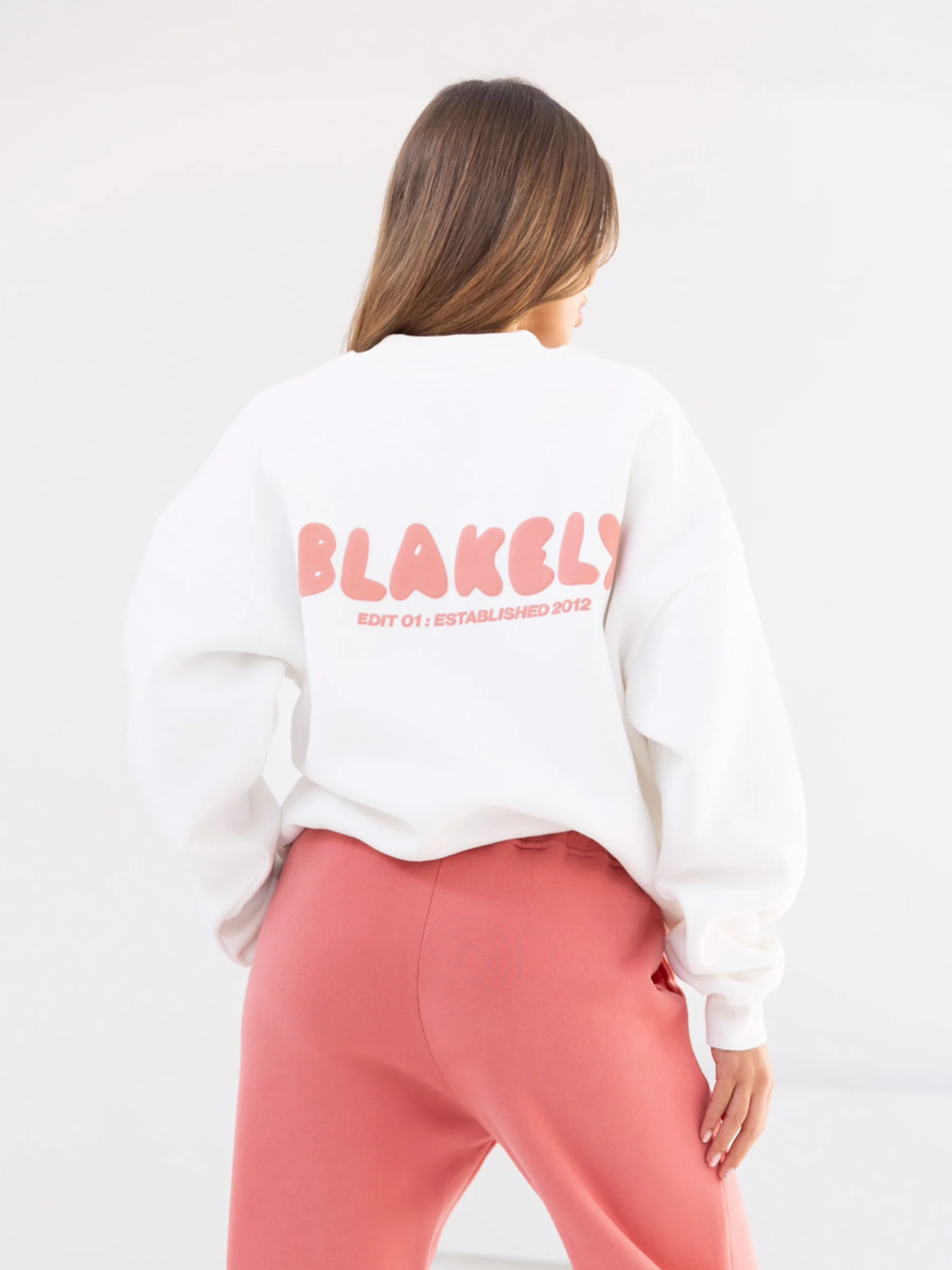 Cloud Print Oversized Jumper - Flat White - Prinboxs