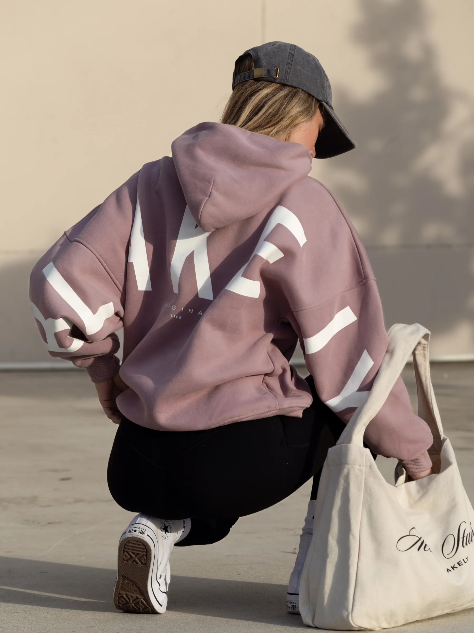 Isabel Hoodie & Leggings Set - Dusty Pink & Black - Prinboxs