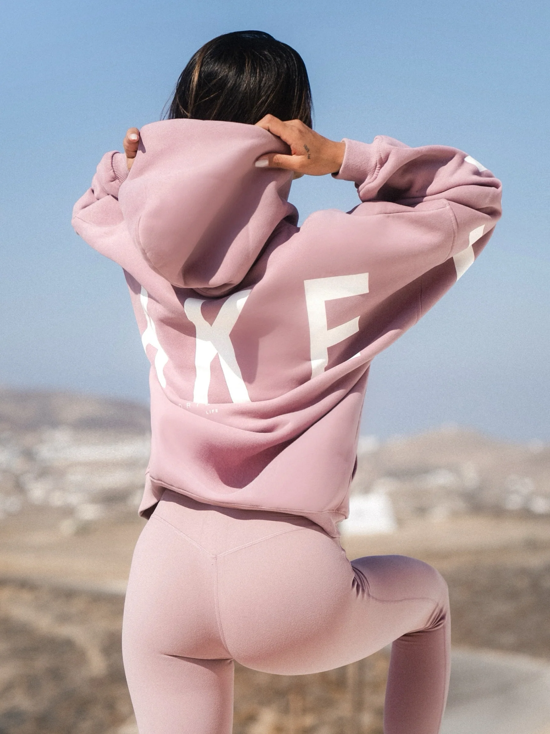 Isabel Oversized Hoodie - Dusty Pink - Prinboxs