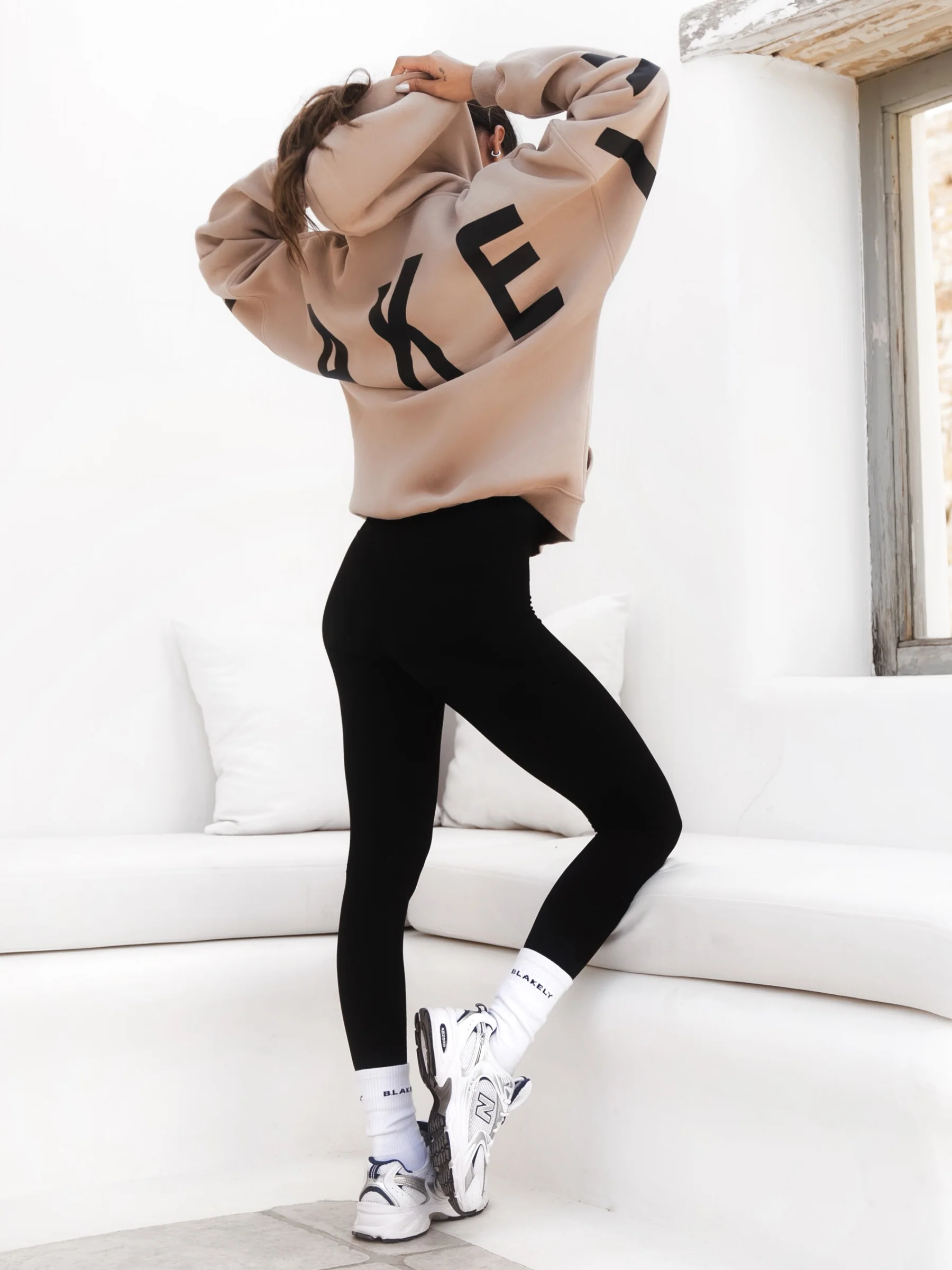 Isabel Hoodie & Leggings Set - Tan & Black - Prinboxs