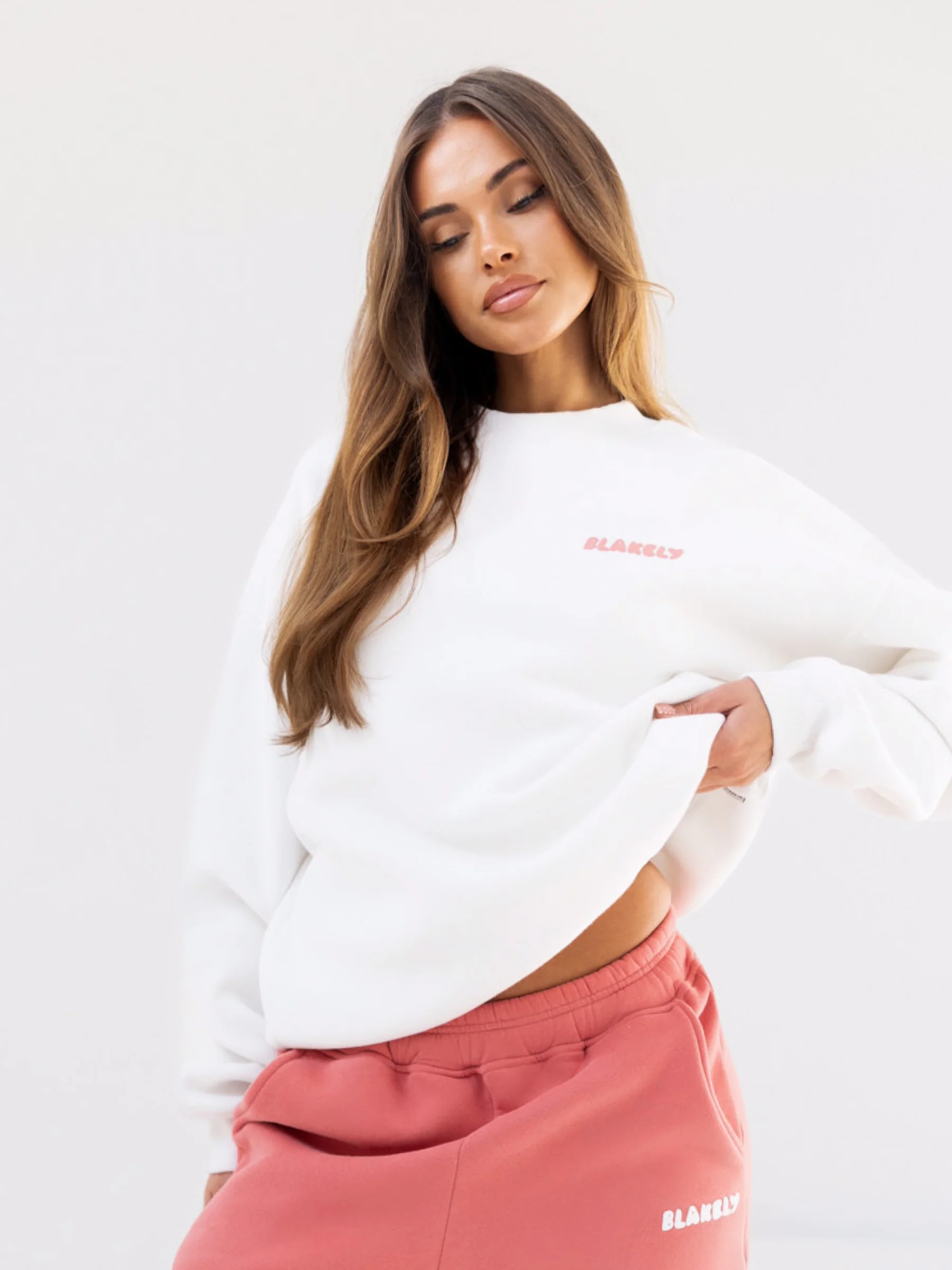 Cloud Print Oversized Jumper - Flat White - Prinboxs