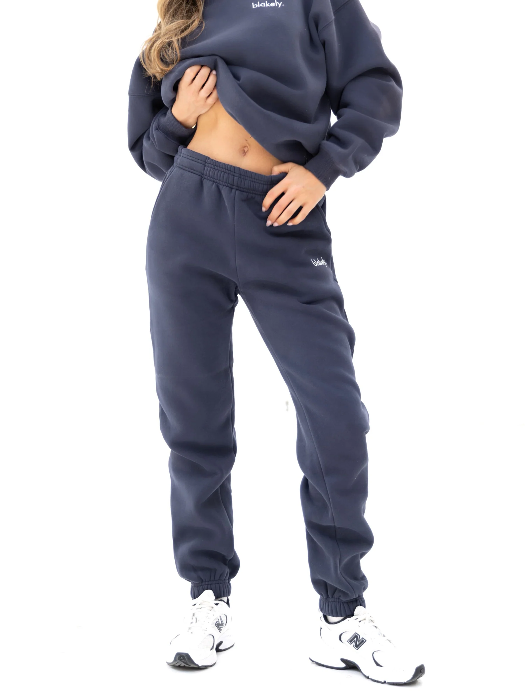 Blakely Logo Sweatpants - True Navy - Prinboxs