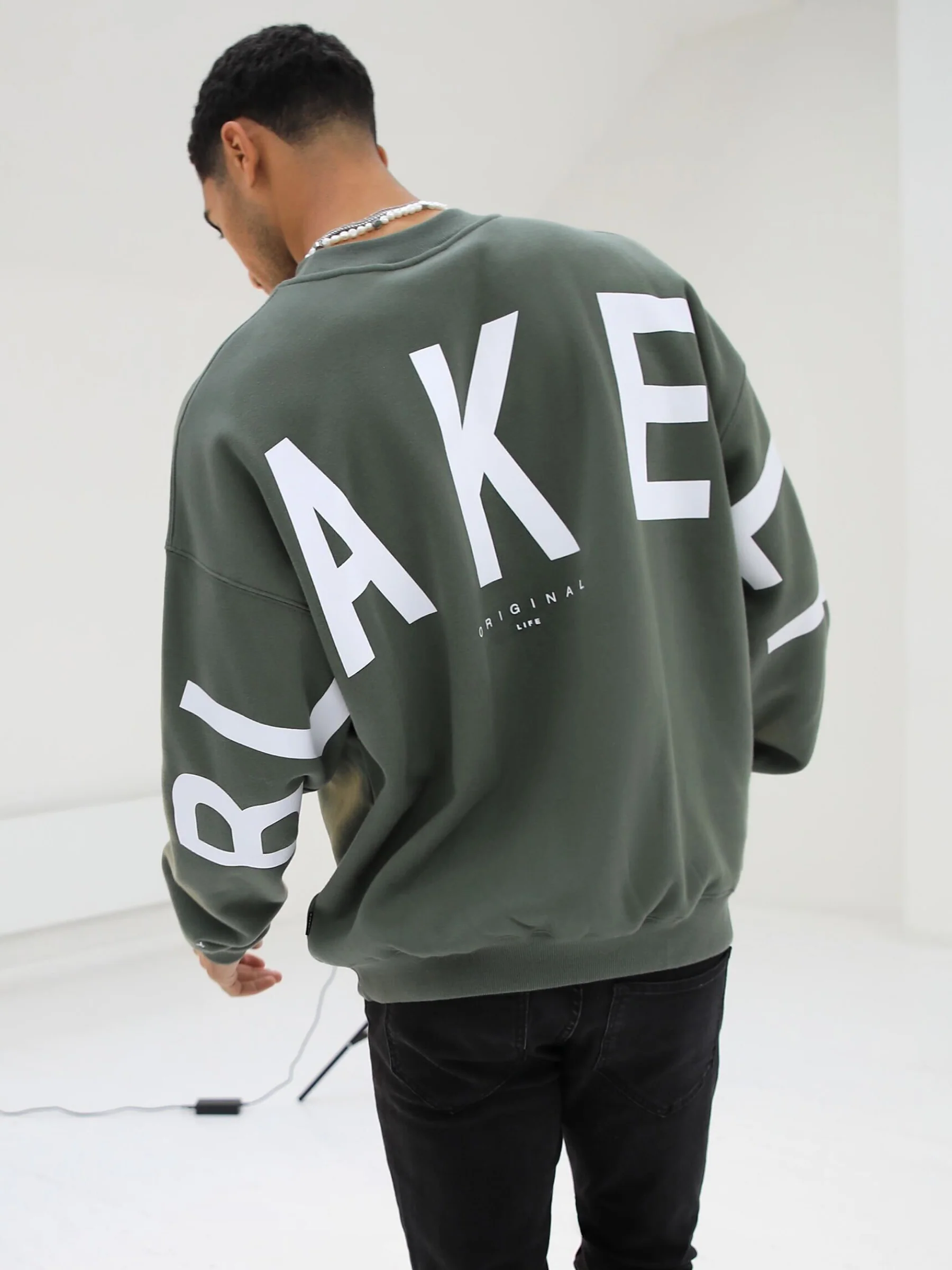 Idris Oversized Jumper - Khaki - Prinboxs