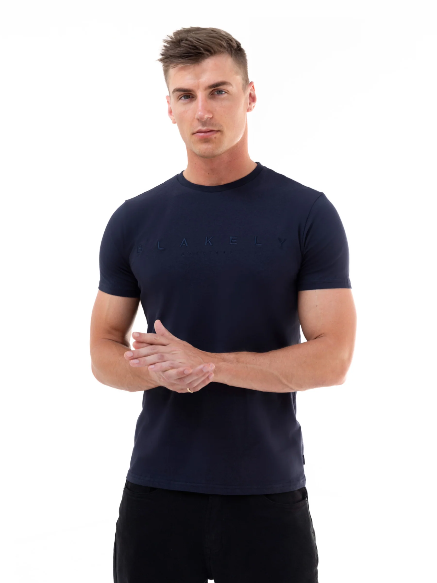 Tonal Stockbridge T-Shirt - Navy - Prinboxs