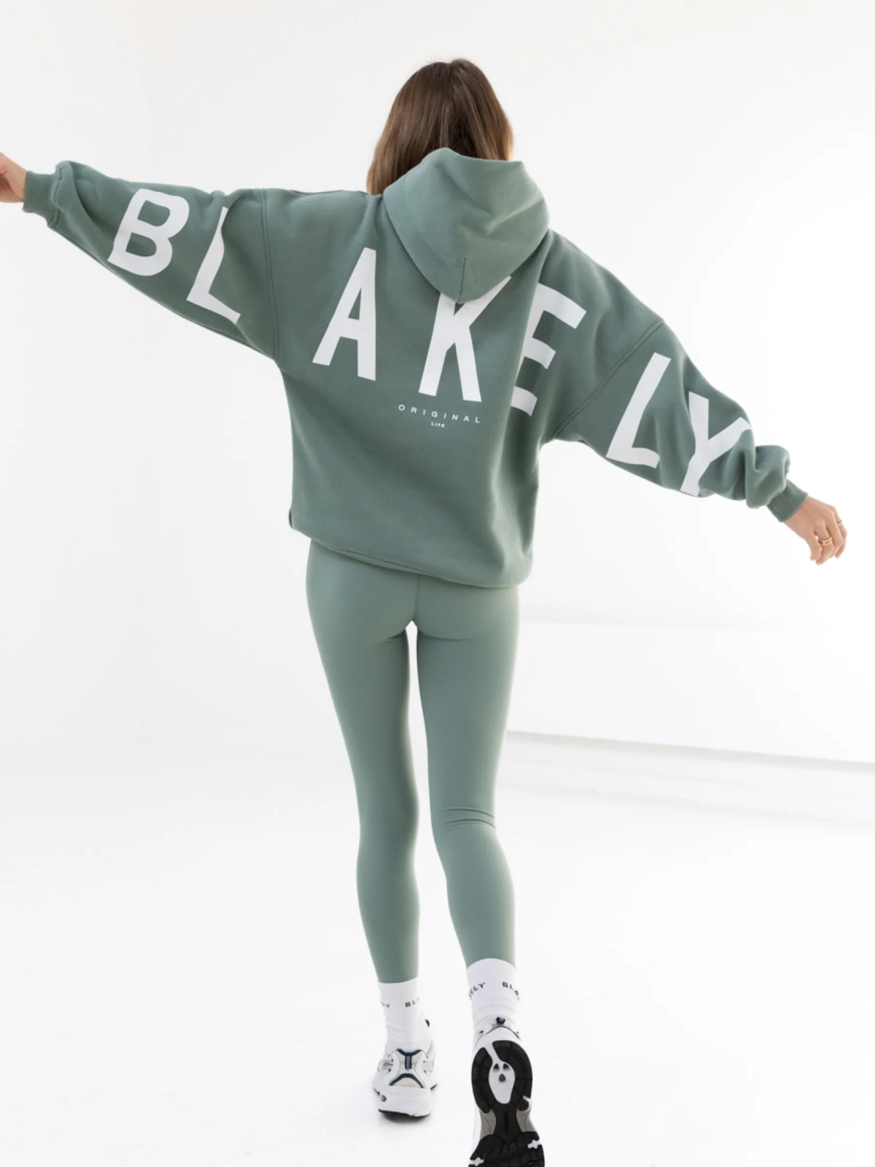 Isabel Oversized Hoodie - Sage Green - Prinboxs