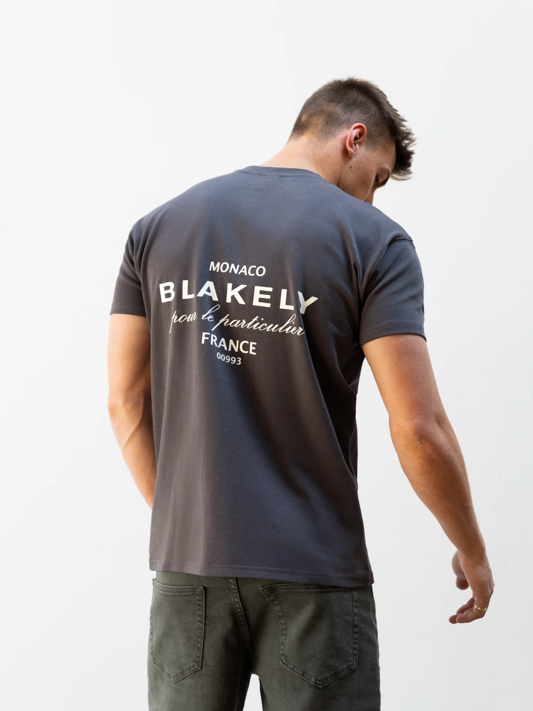 Monaco Relaxed T-Shirt - Charcoal - Prinboxs