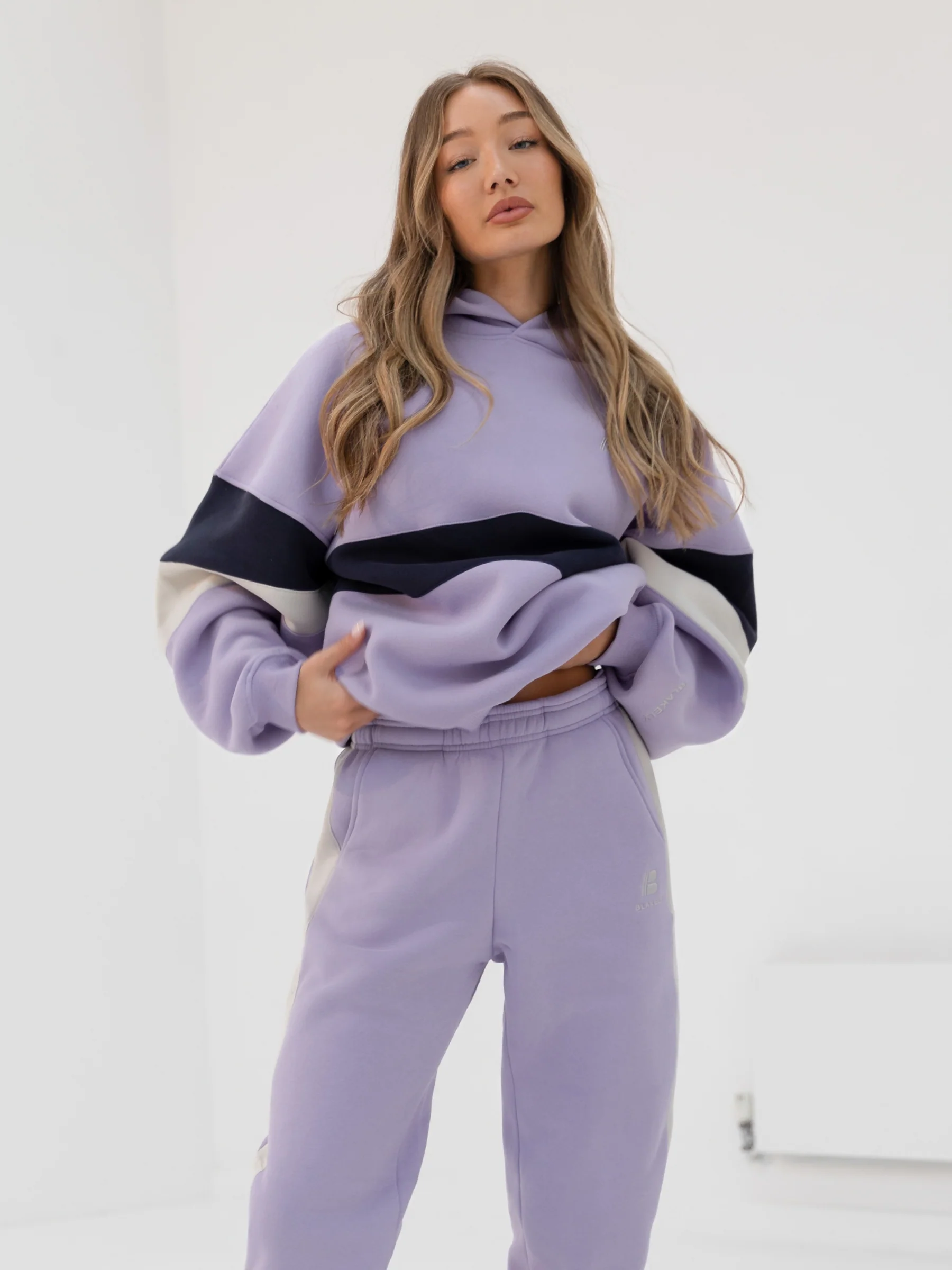 Panel Sweatpants - Violet - Prinboxs