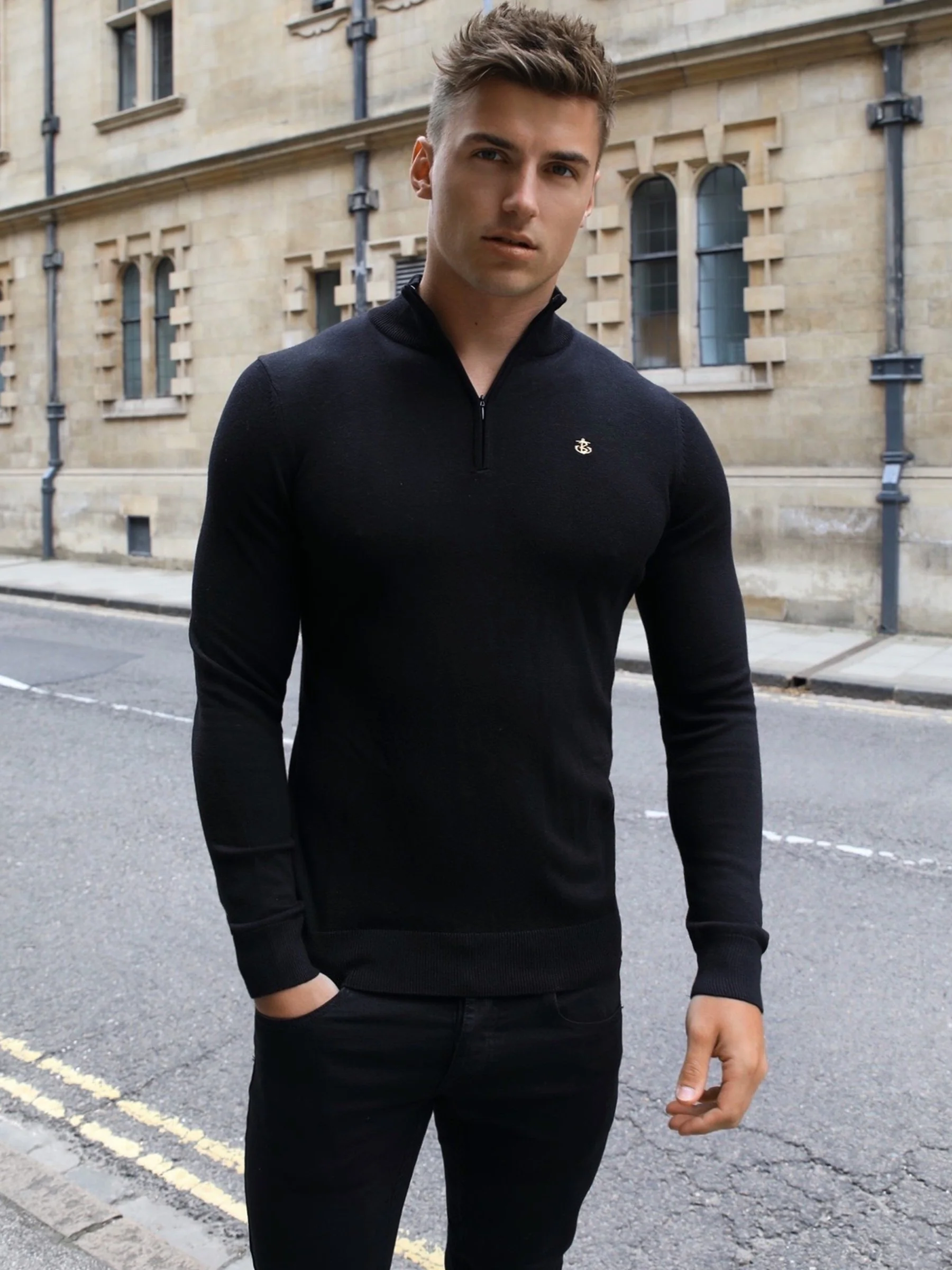 Oxbridge Jumper - Black - Prinboxs