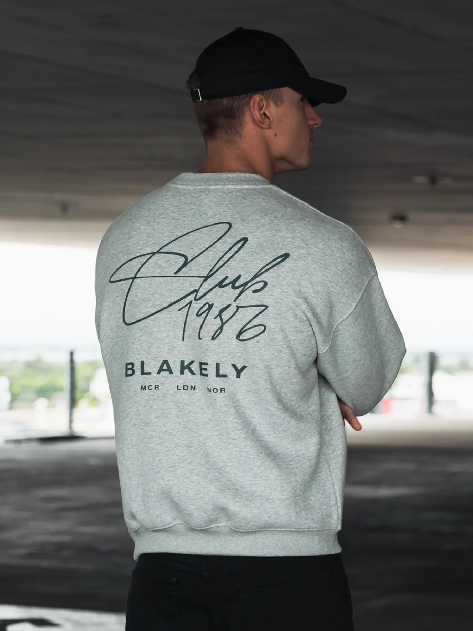 Club Relaxed Jumper - Marl Grey & Teal - Prinboxs