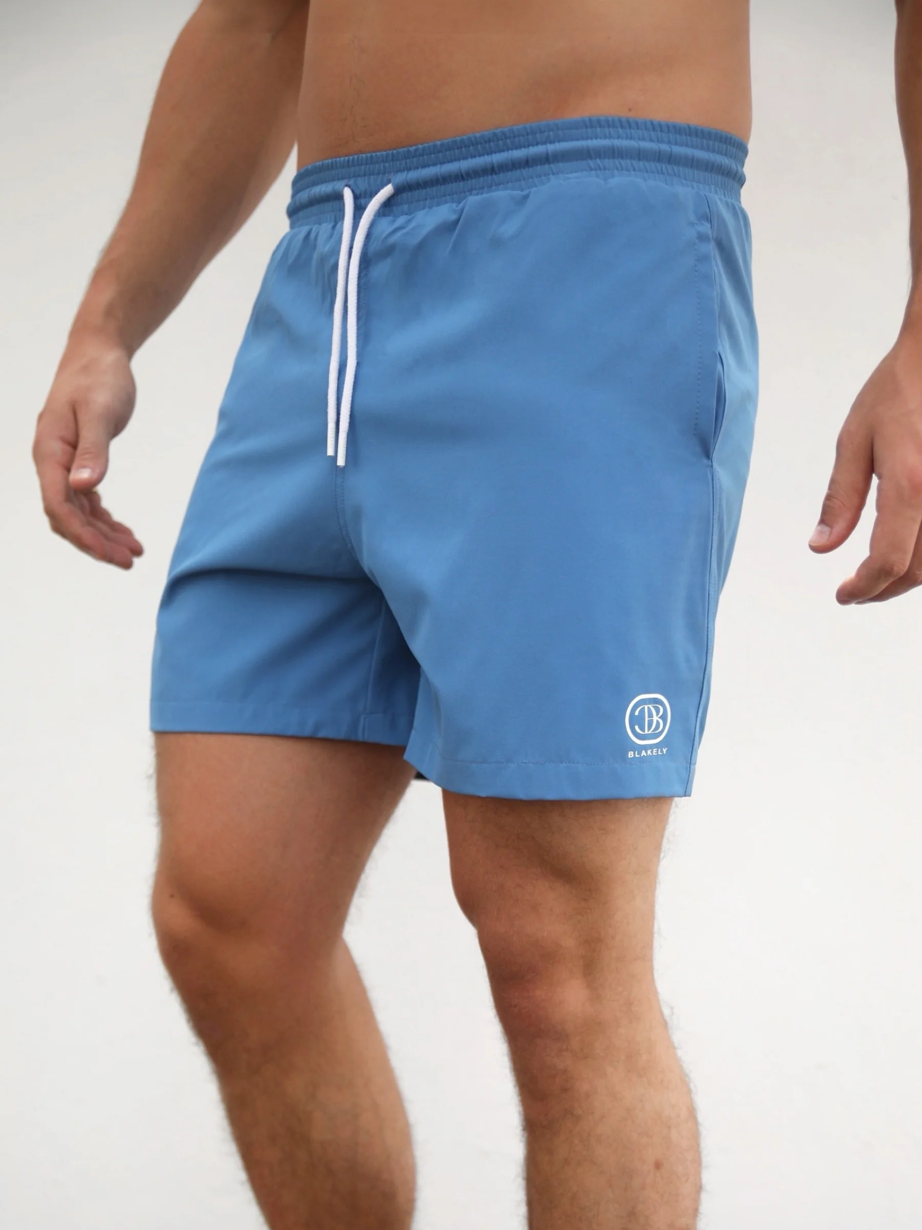 Initial Swim Shorts - Light Blue - Prinboxs