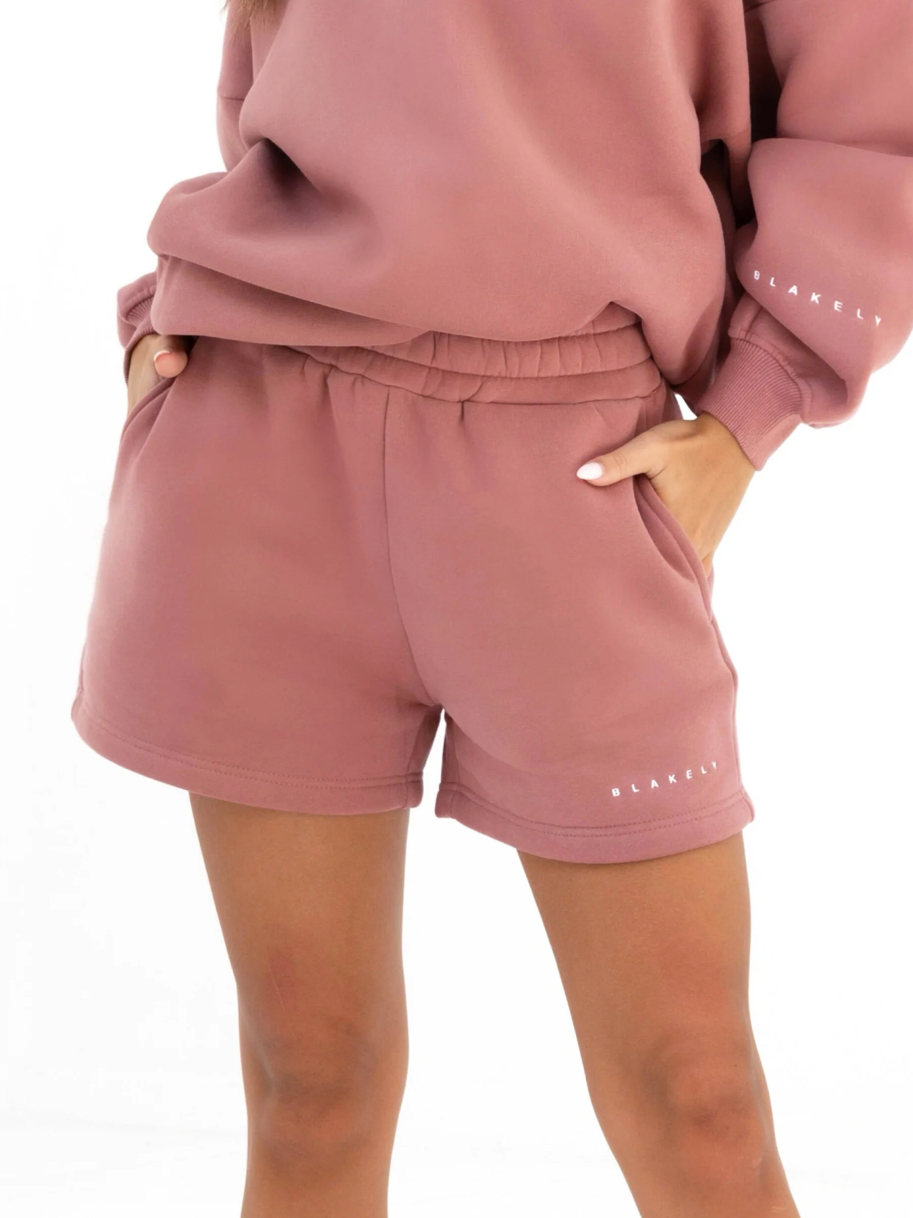 Isabel Jogger Shorts - Blush Brown - Prinboxs