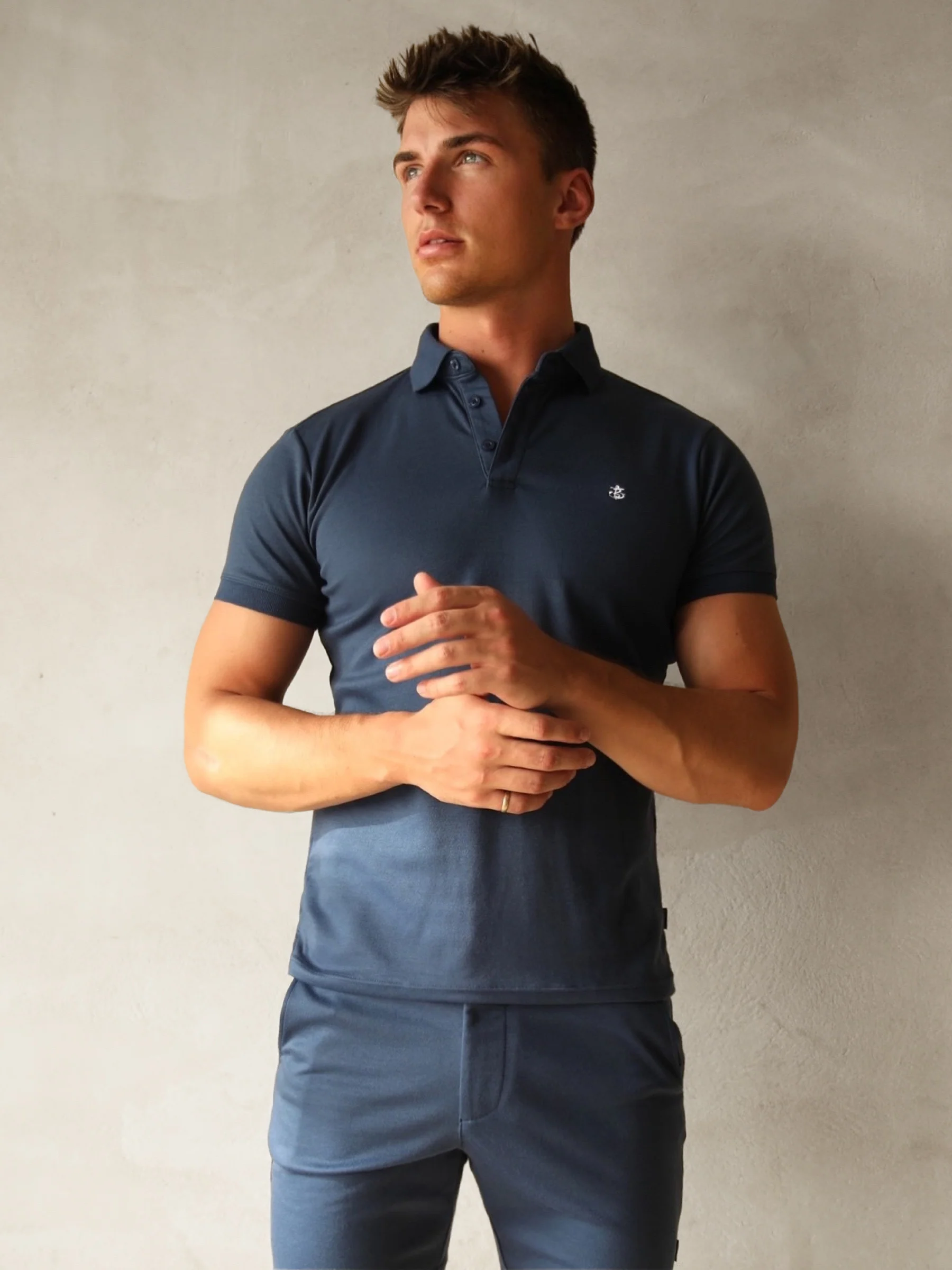 Sorrento Polo Shirt - Navy - Prinboxs