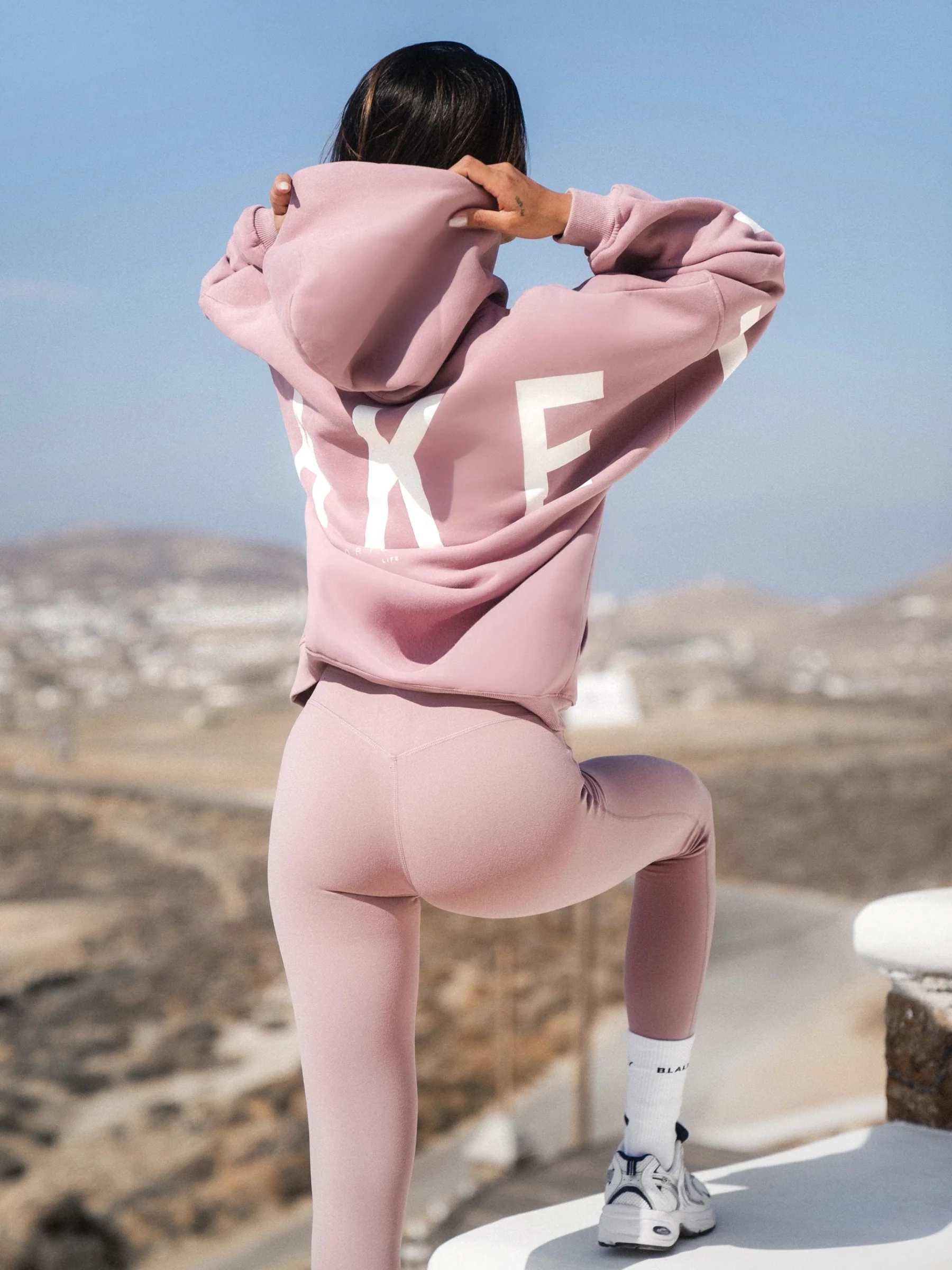 Isabel Hoodie & Leggings Set - Dusty Pink - Prinboxs