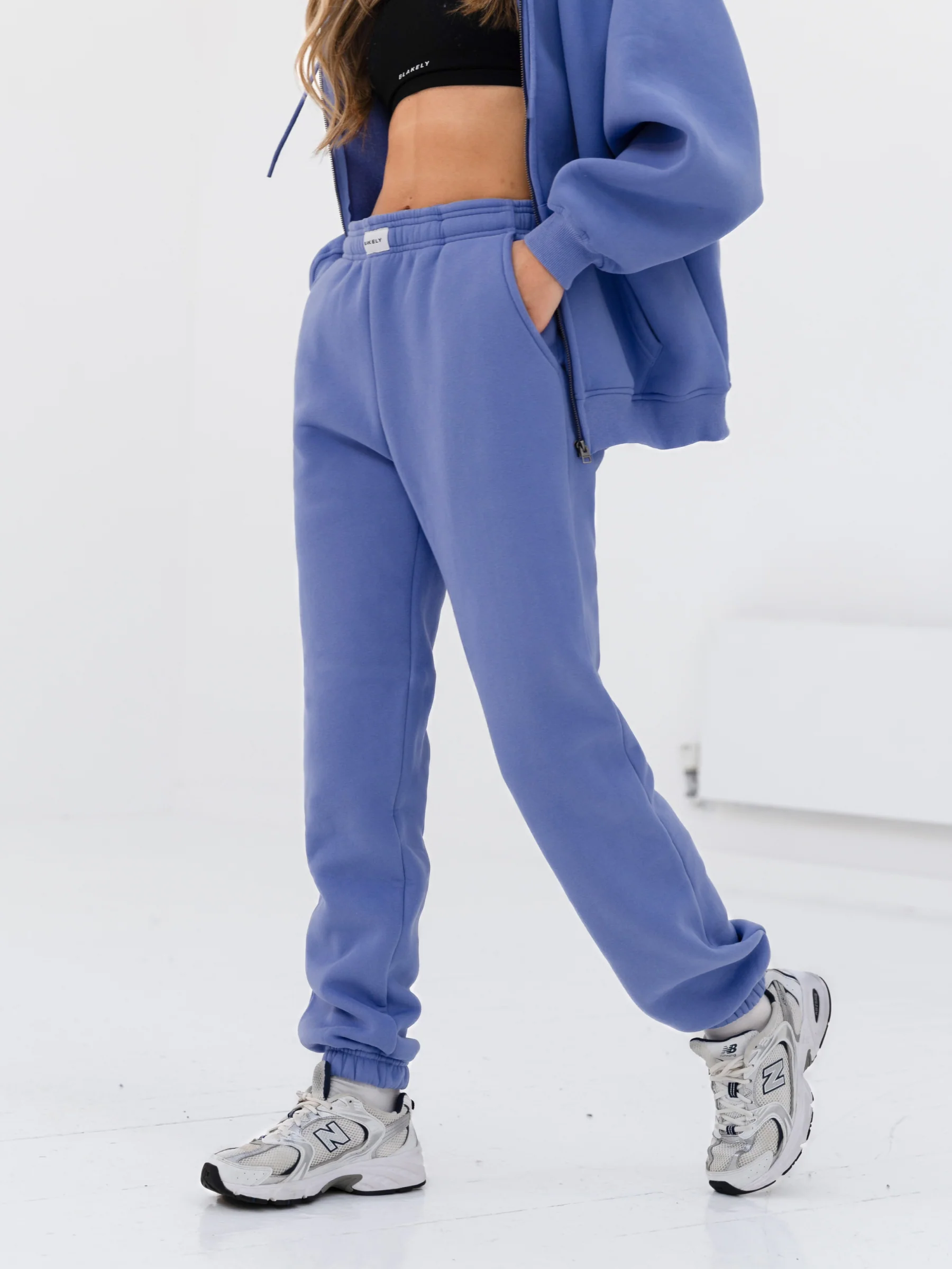 Label Sweatpants - Lilac Blue - Prinboxs