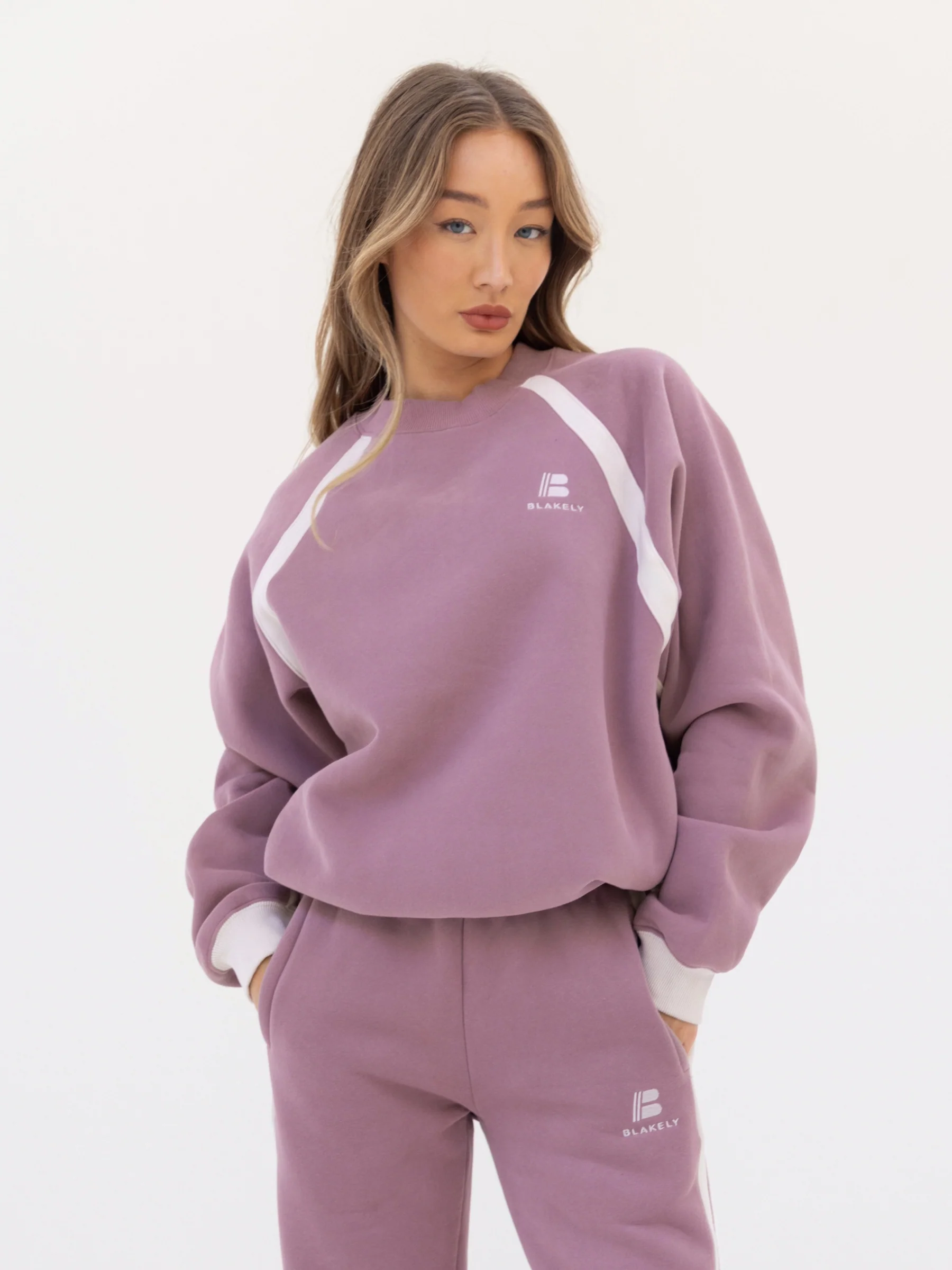 Classic Panel Oversized Jumper - Dusty Pink - Prinboxs