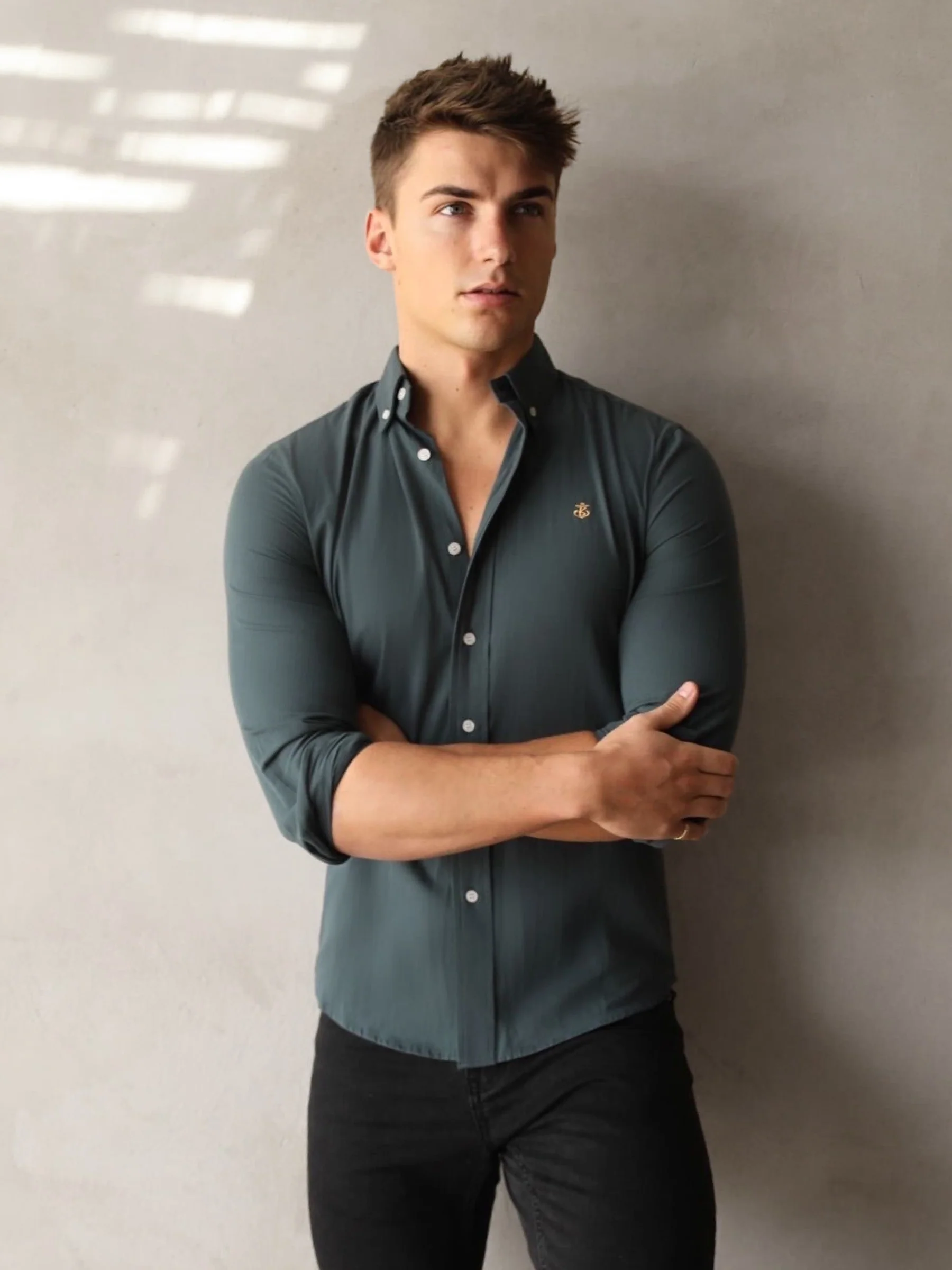 Vienna Slim Fit Shirt - Teal - Prinboxs