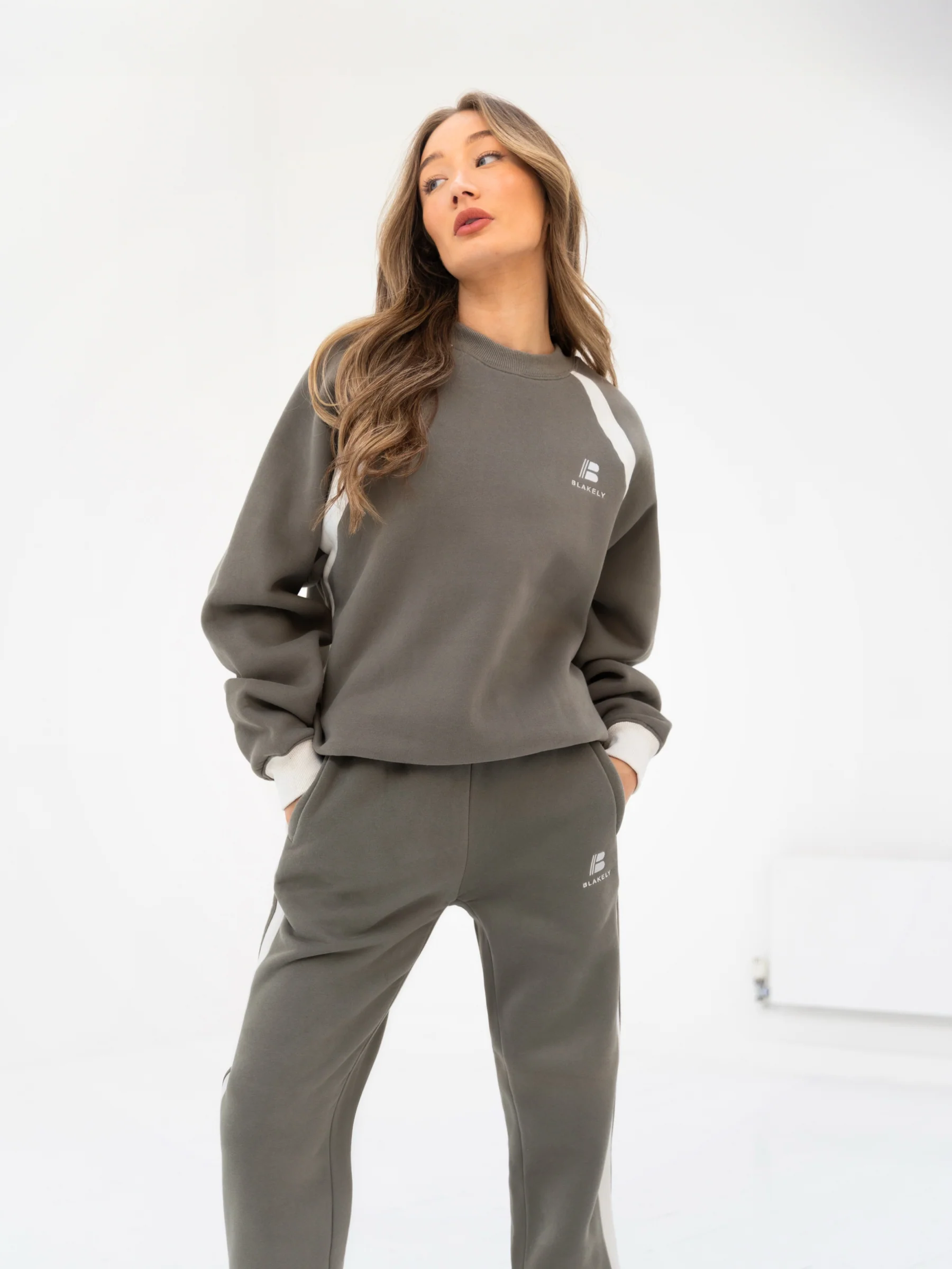 Classic Panel Oversized Jumper - Safari Green - Prinboxs