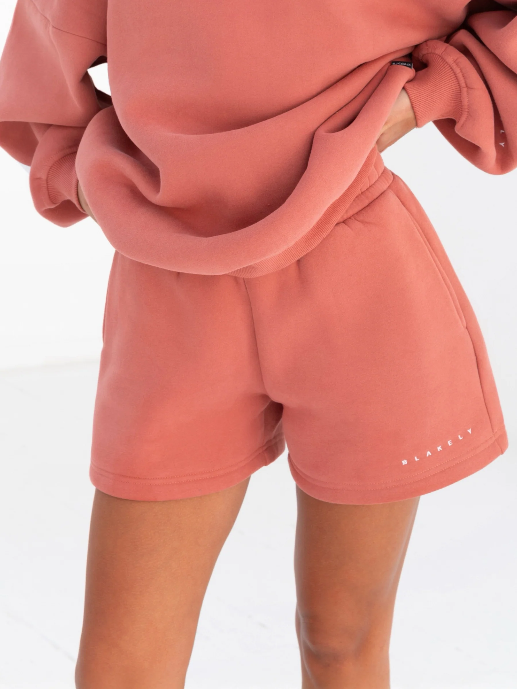 Isabel Jogger Shorts - Burnt Coral - Prinboxs