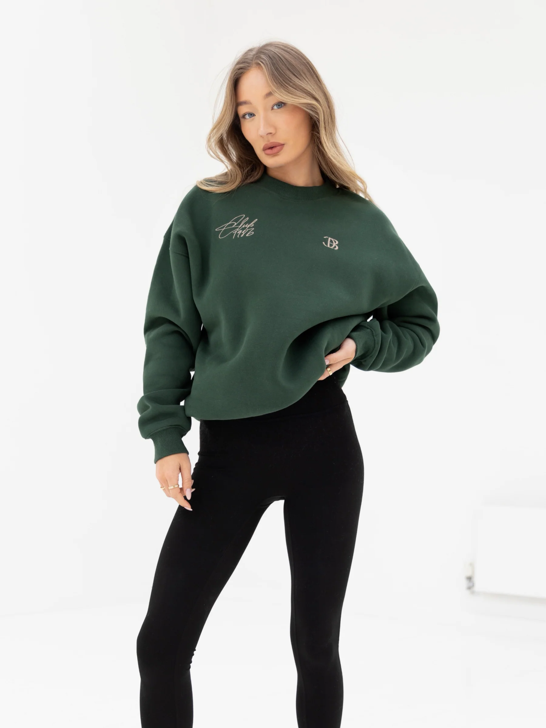 Club Oversized Jumper - Forest Green - Prinboxs