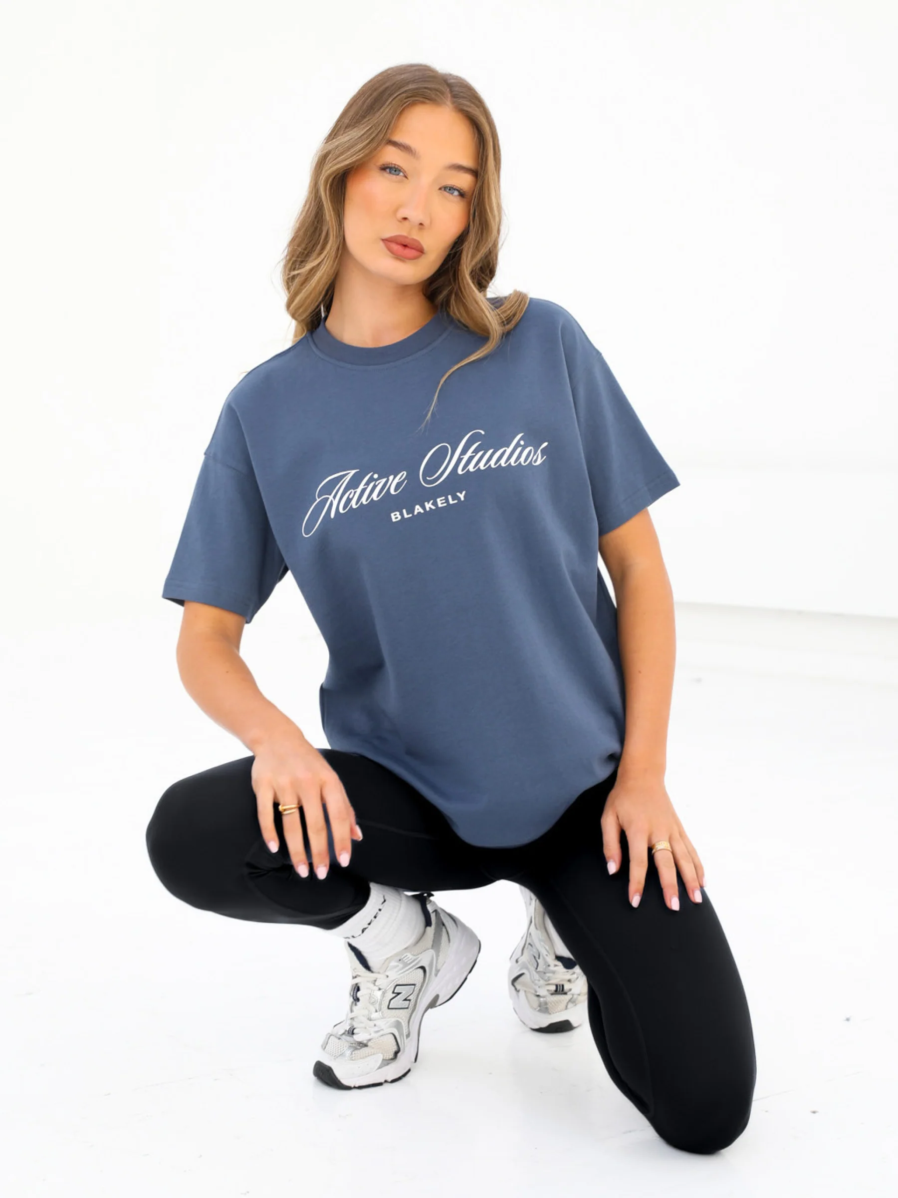 Off Duty Oversized T-Shirt - Steel Blue - Prinboxs