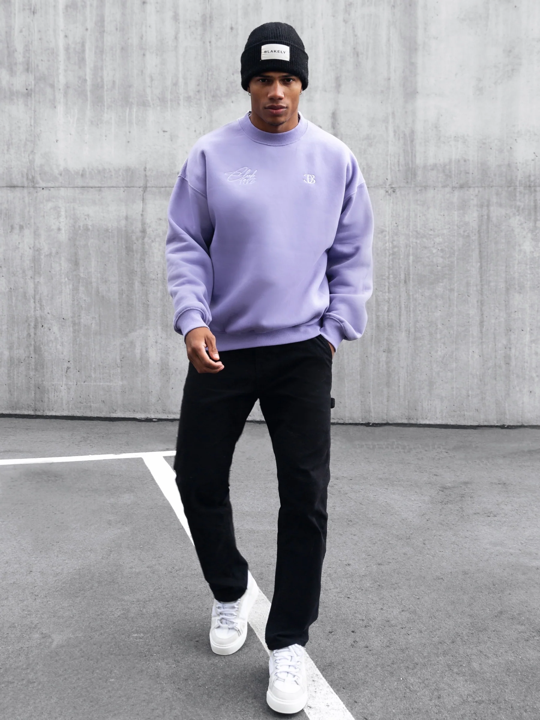 Club Relaxed Jumper - Violet - Prinboxs