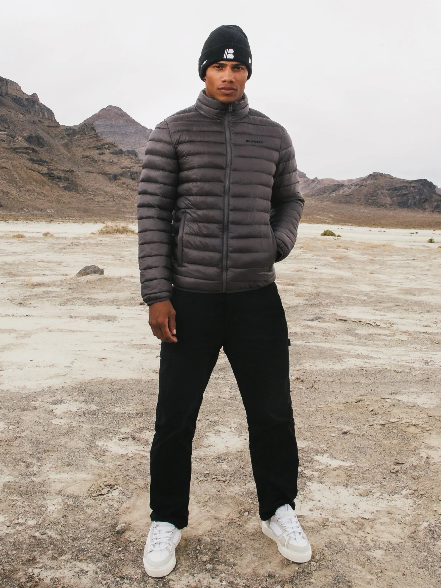 Lucas Lightweight Puffer Jacket - Charcoal - Prinboxs