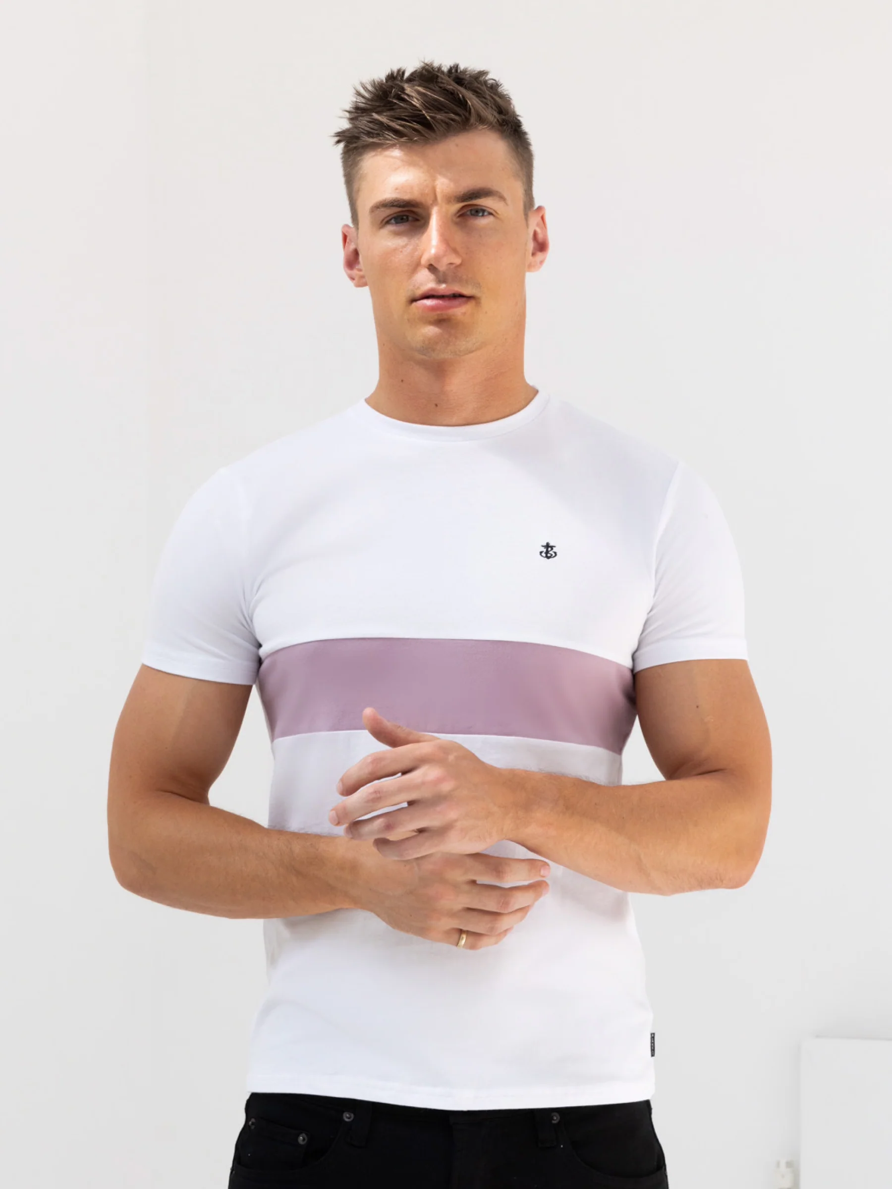 Iowa T-Shirt - White & Purple - Prinboxs