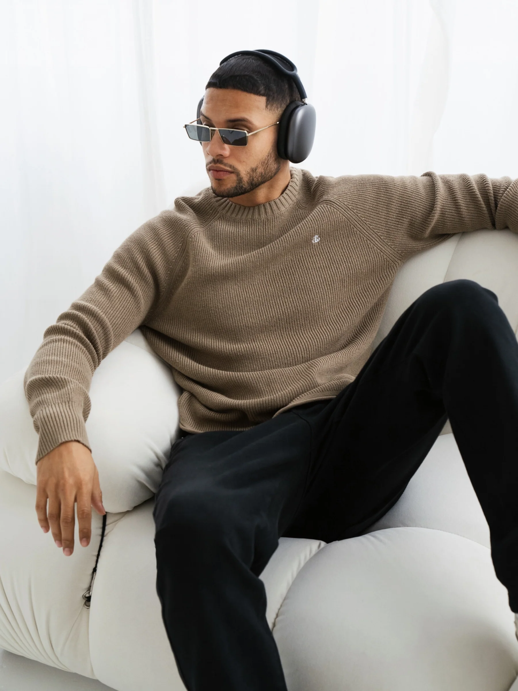 Olton Knit Jumper - Gold - Prinboxs