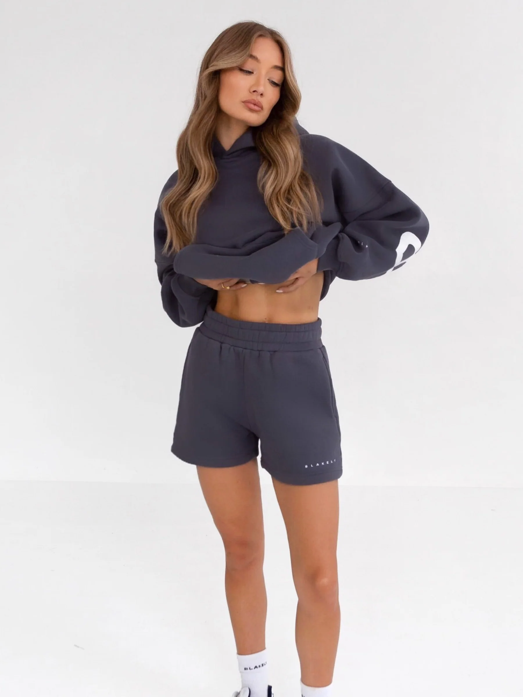 Isabel Jogger Shorts - Blue - Prinboxs