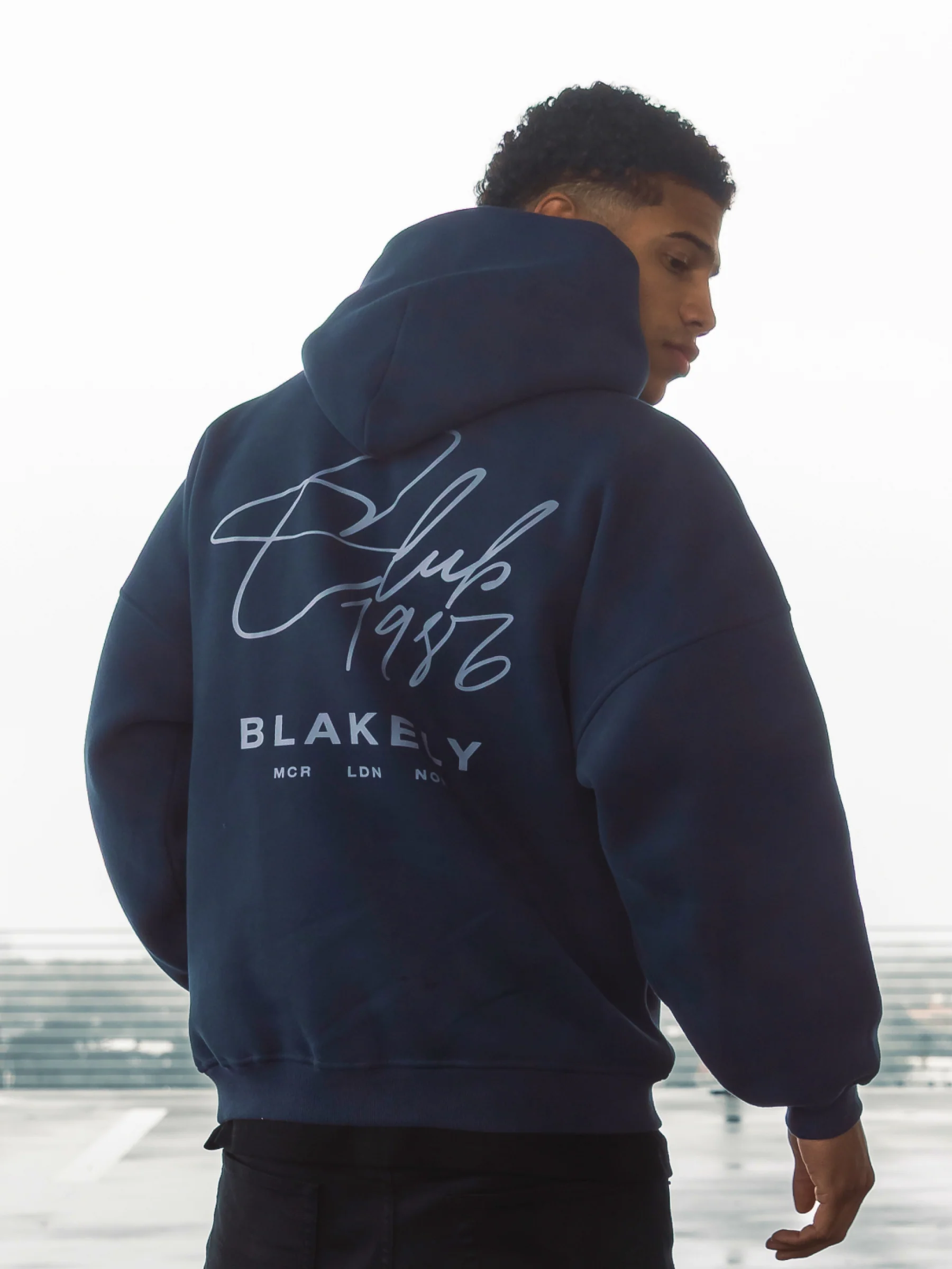 Club Relaxed Hoodie - Navy - Prinboxs
