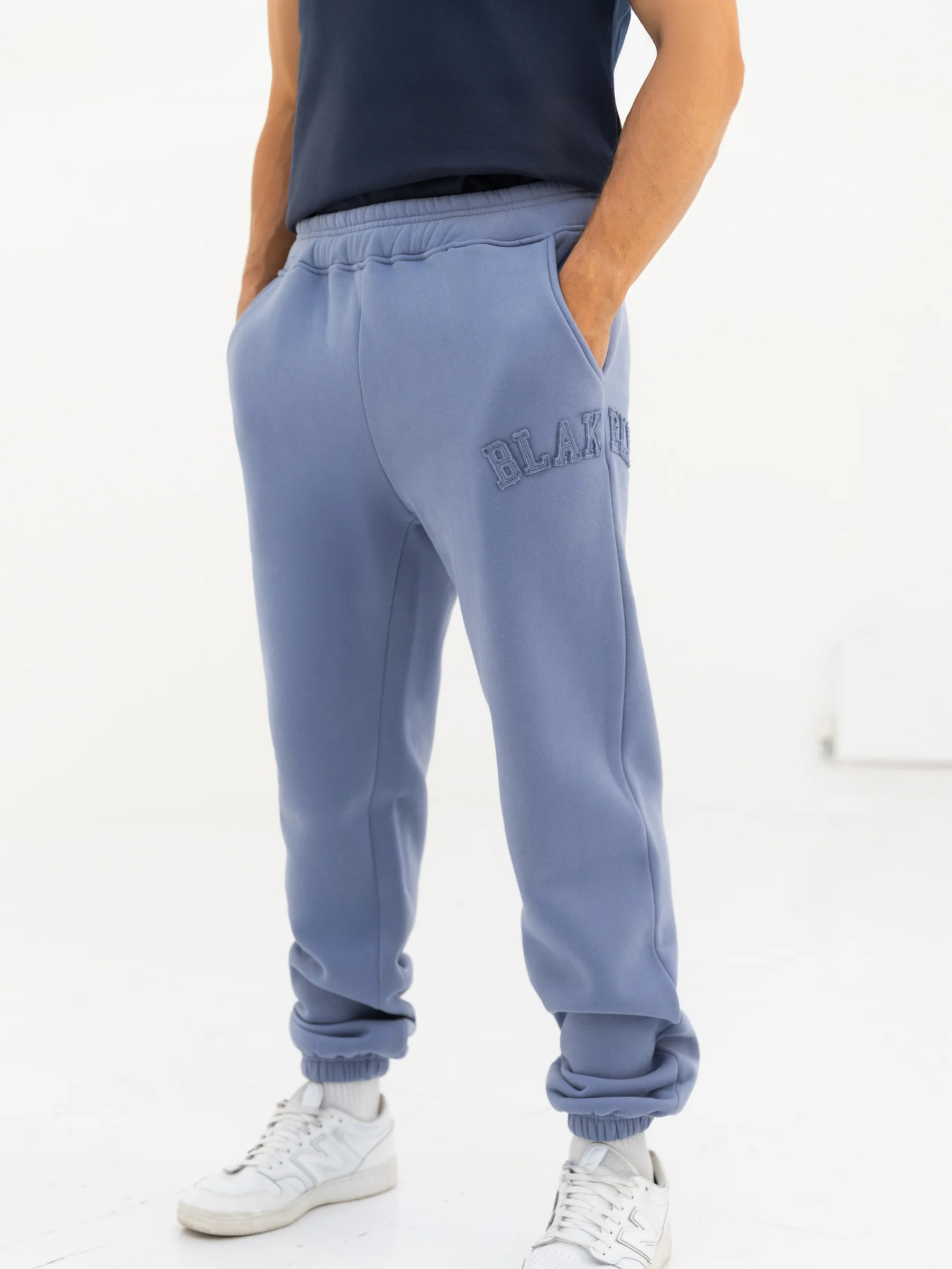 Tonal Varsity Relaxed Sweatpants - Granite Blue - Prinboxs
