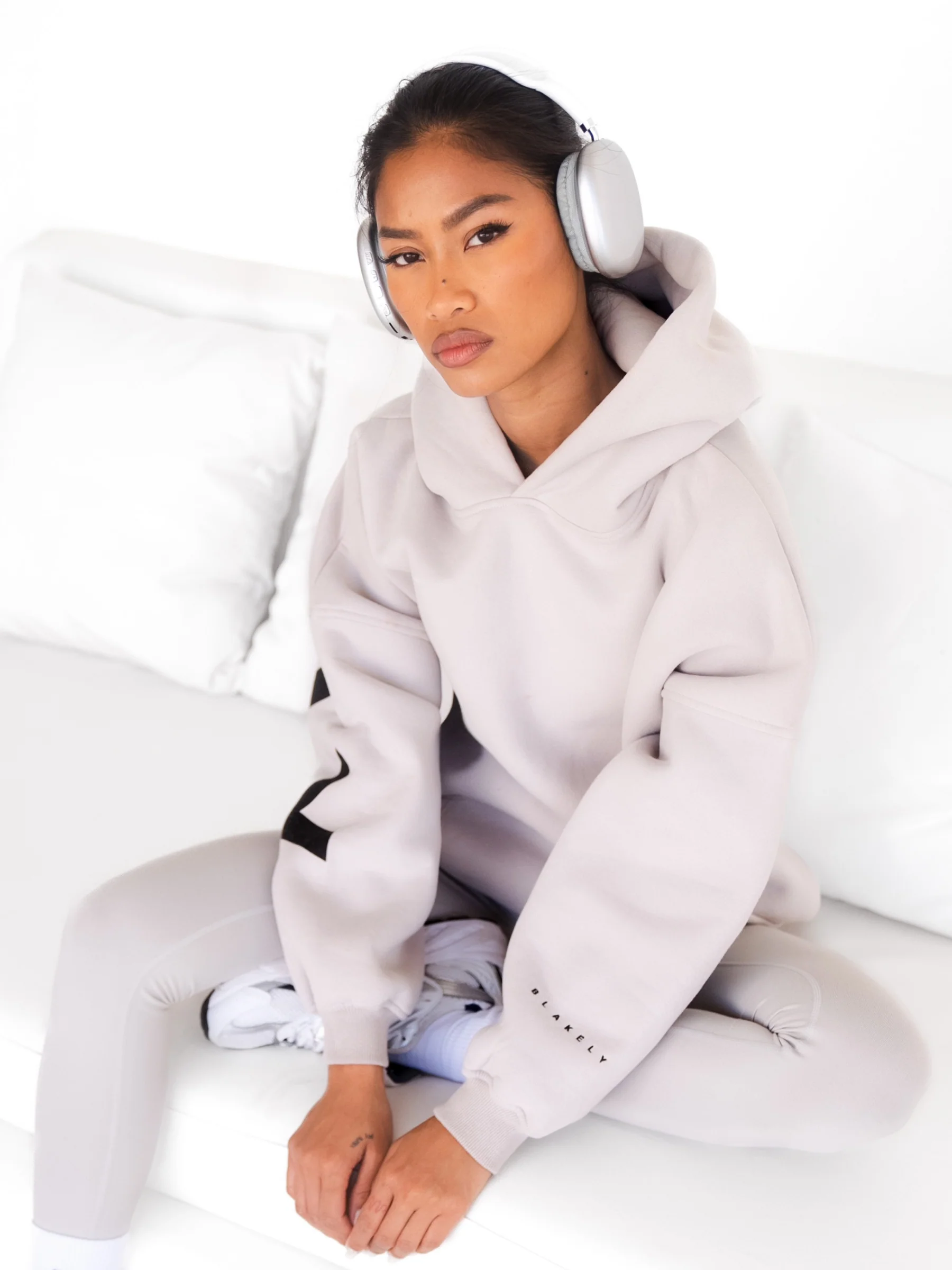 Isabel Oversized Hoodie - Stone - Prinboxs