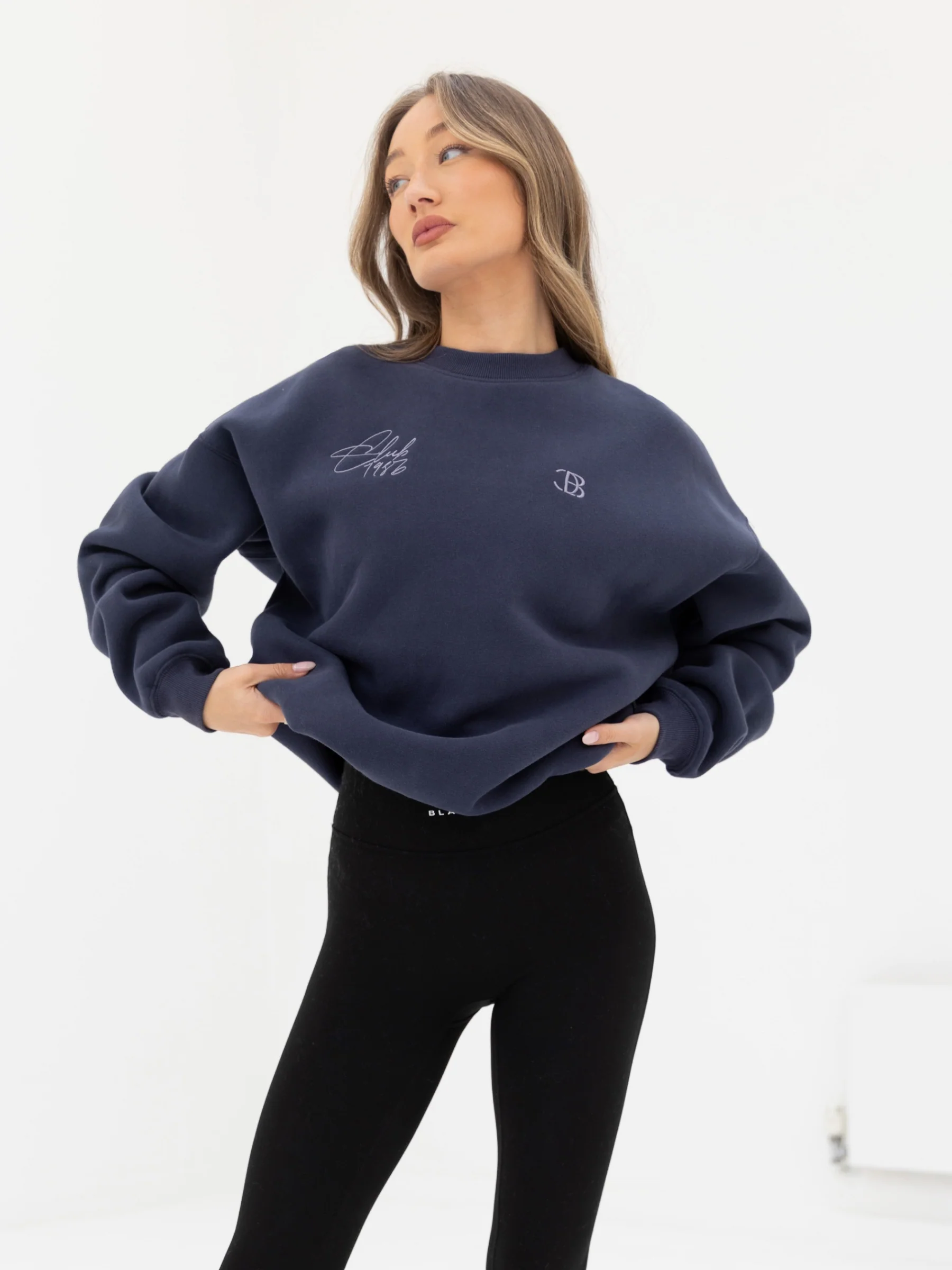 Club Oversized Jumper - Navy - Prinboxs