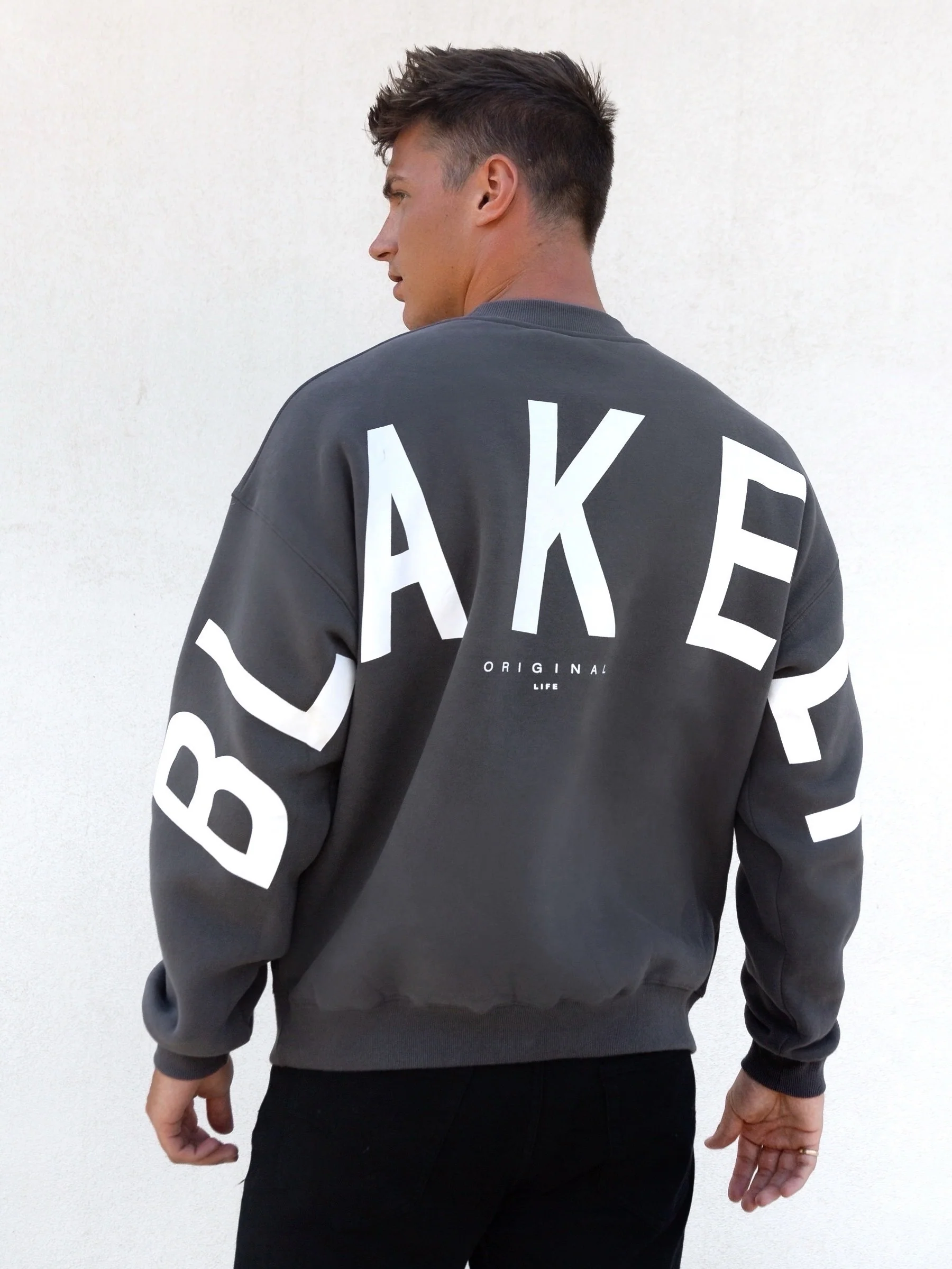 Idris Oversized Jumper - Charcoal - Prinboxs